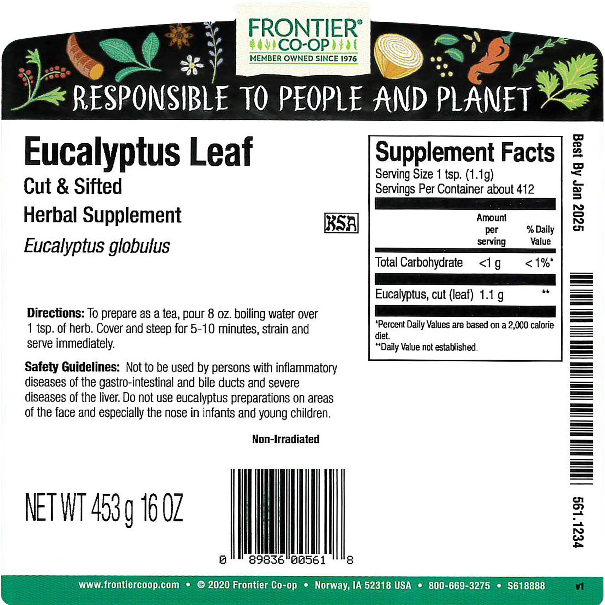 Frontier Eucalyptus Leaf Cs, 16 Oz