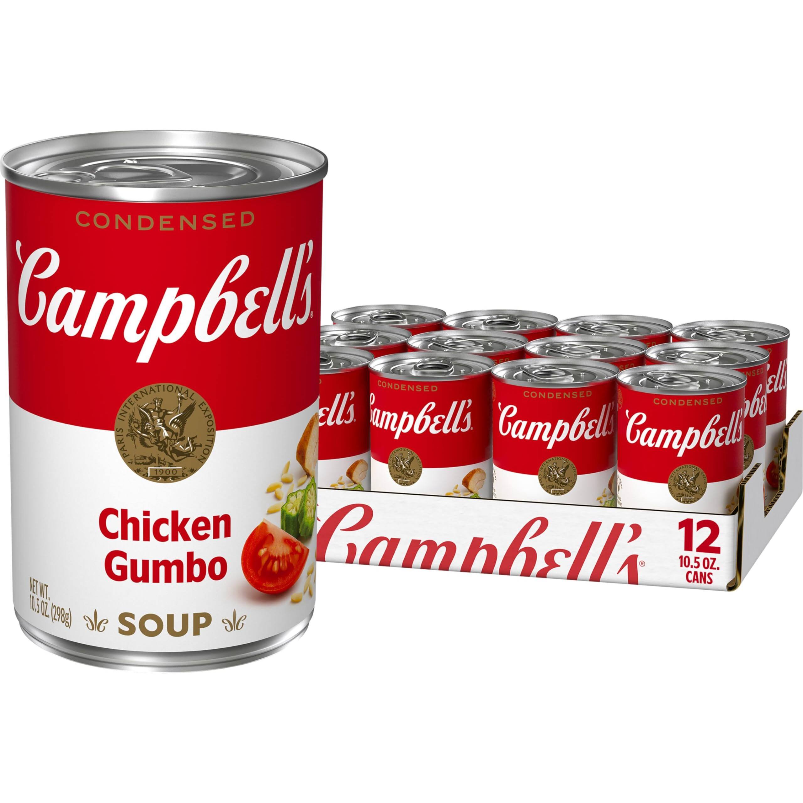 Campbell's Condensed Chicken Gumbo Soup, 10.5 Oz Can (Pack Of 12)