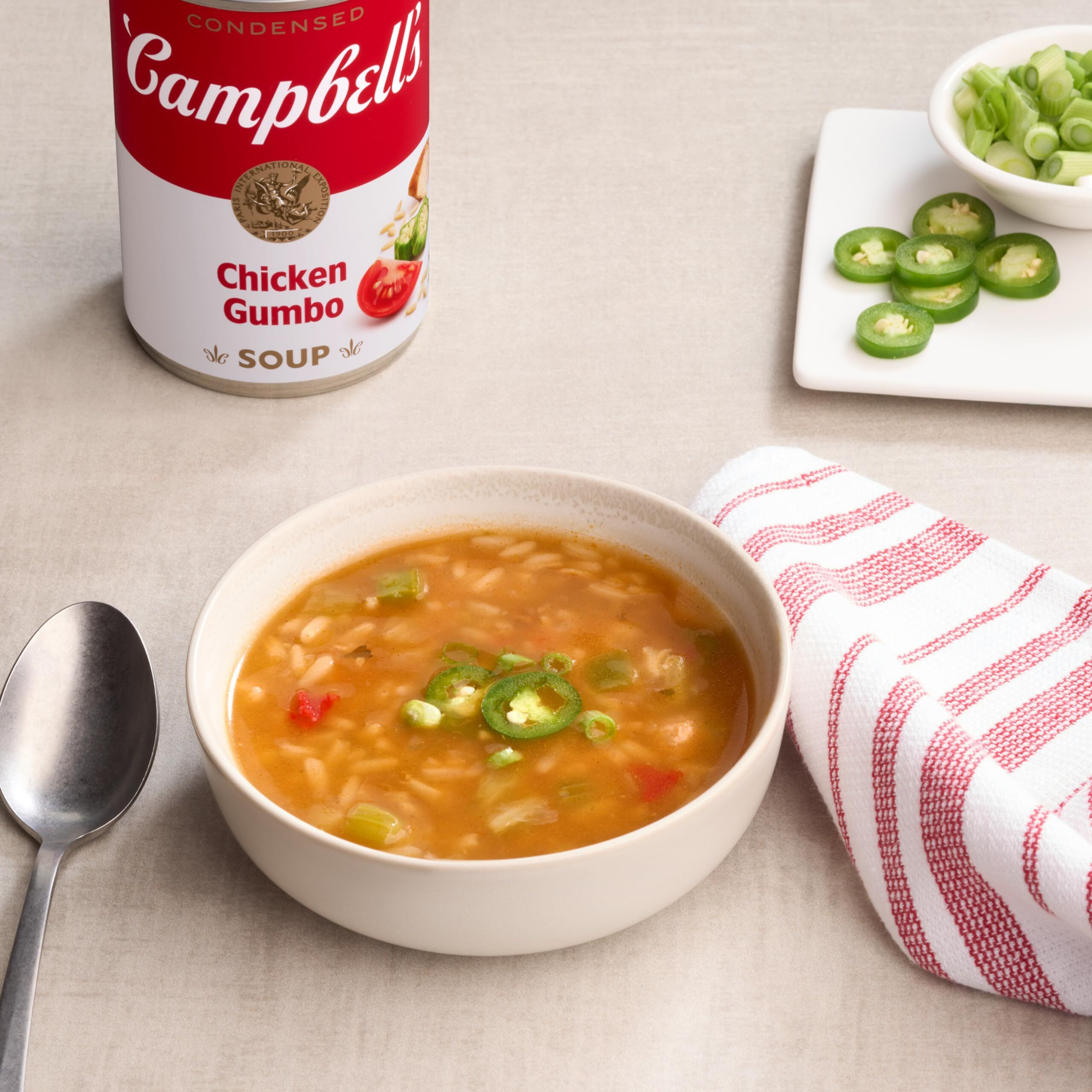 Campbell's Condensed Chicken Gumbo Soup, 10.5 Oz Can (Pack Of 12)