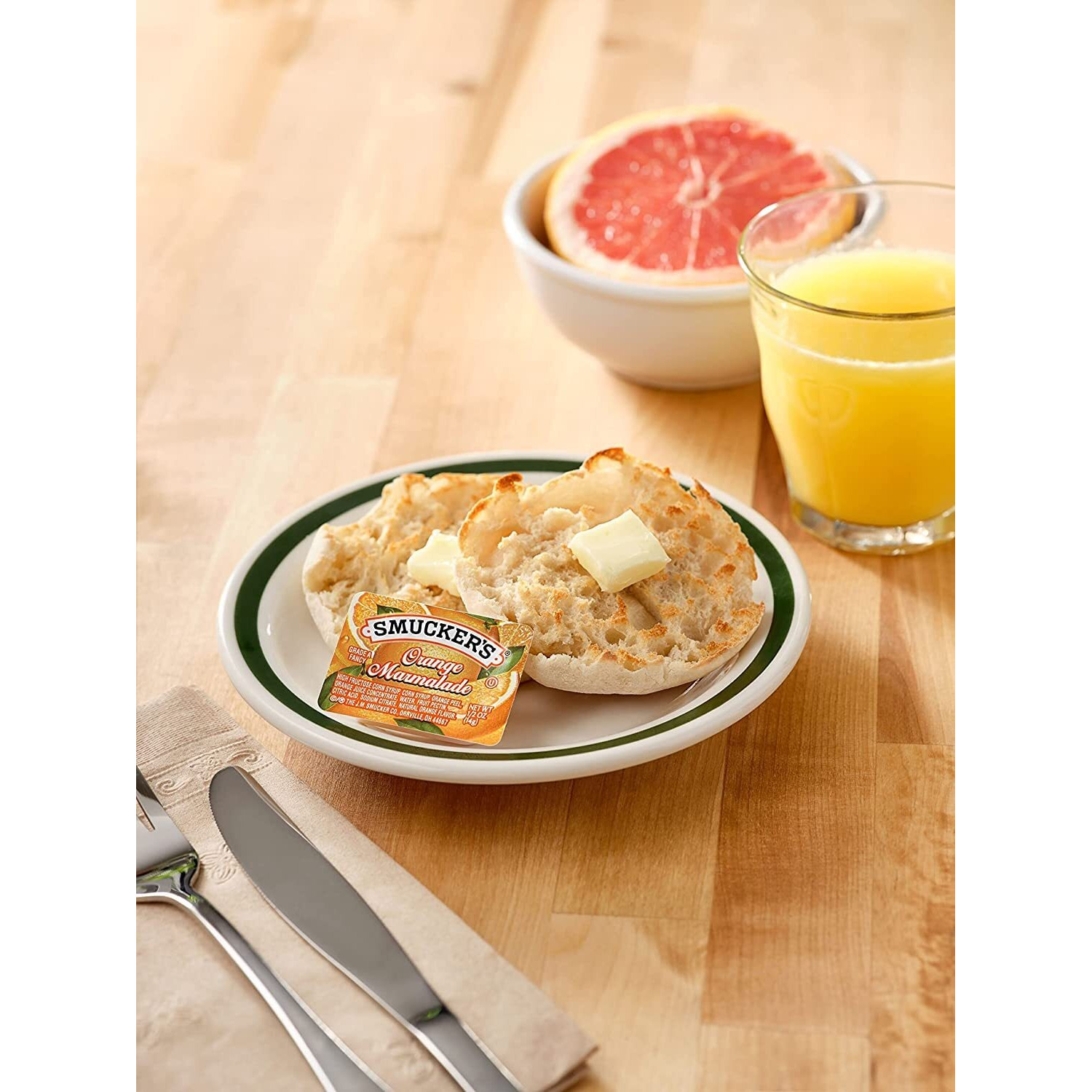 Smucker's Grape Jelly, Strawberry & Orange Marmalade, 200 Count