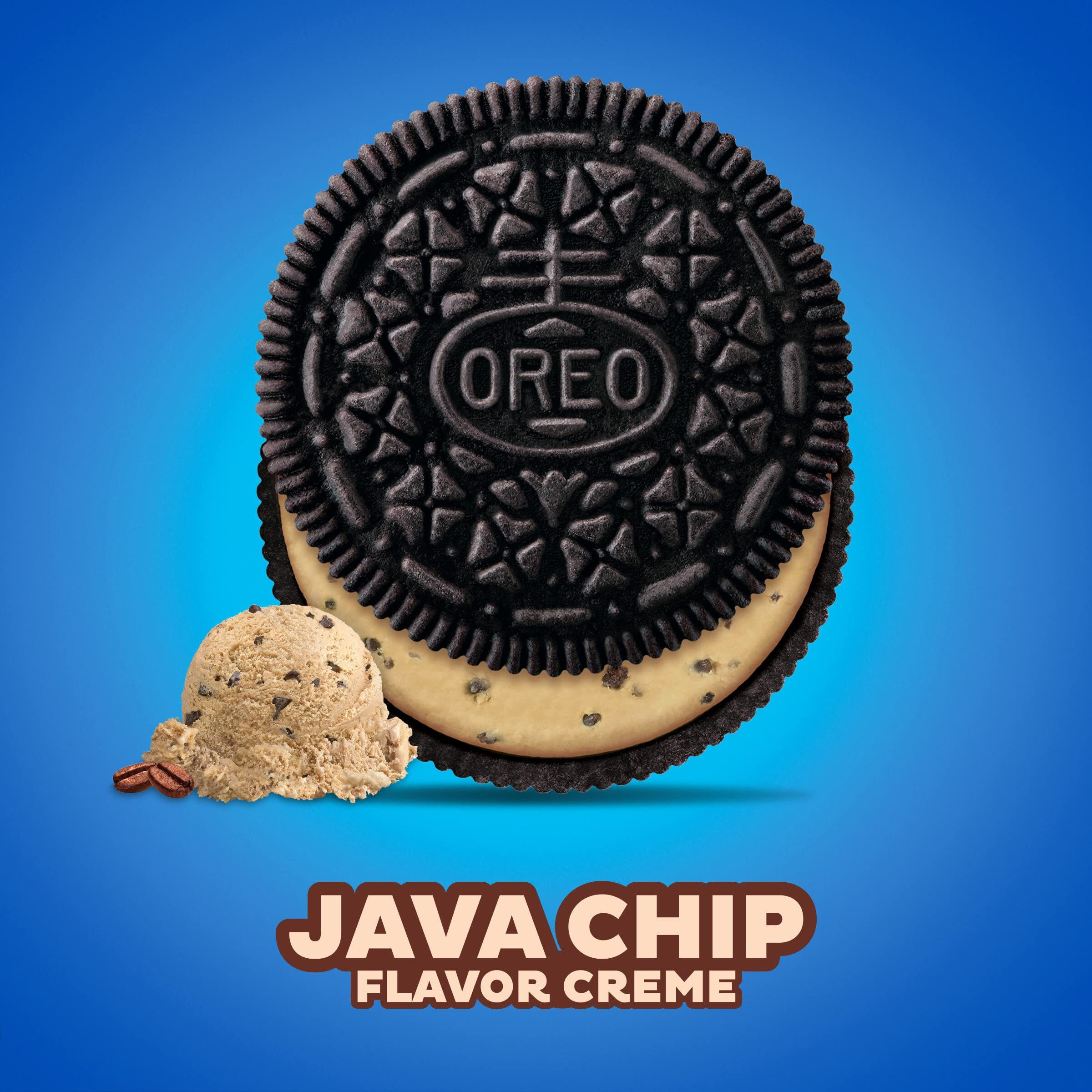 Oreo Java Chip Flavored Creme Chocolate Sandwich Cookies, Family Size, 17 Oz
