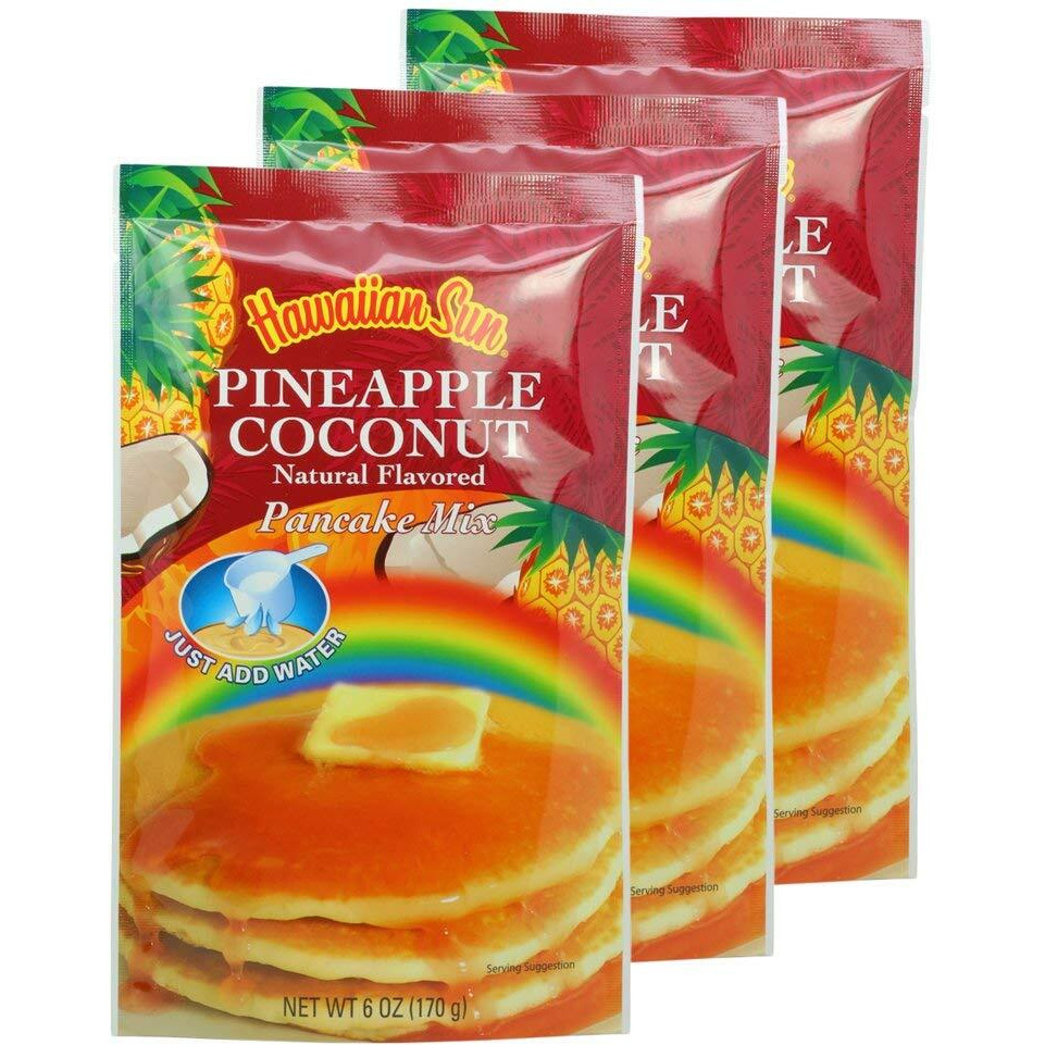Hawaiian Sun Pineapple Coconut Pancake Mix 6-Ounce (Pack Of 3)
