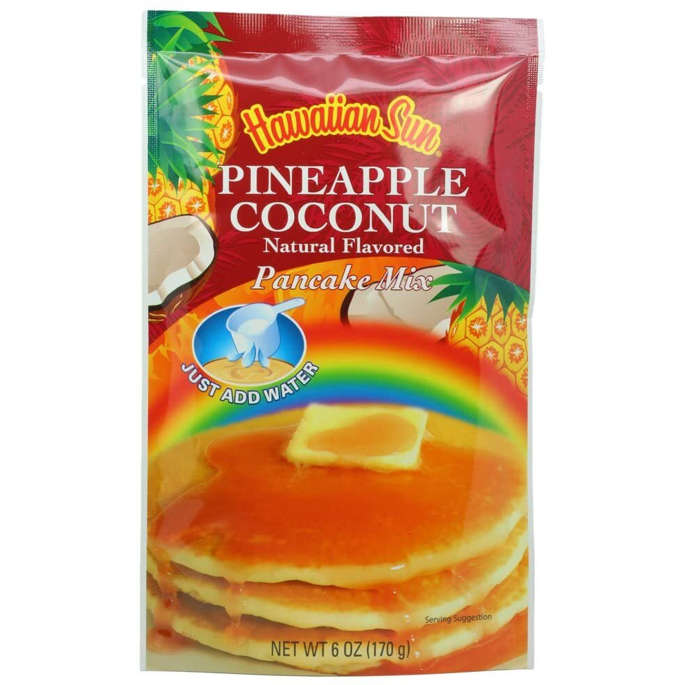 Hawaiian Sun Pineapple Coconut Pancake Mix 6-Ounce (Pack Of 3)