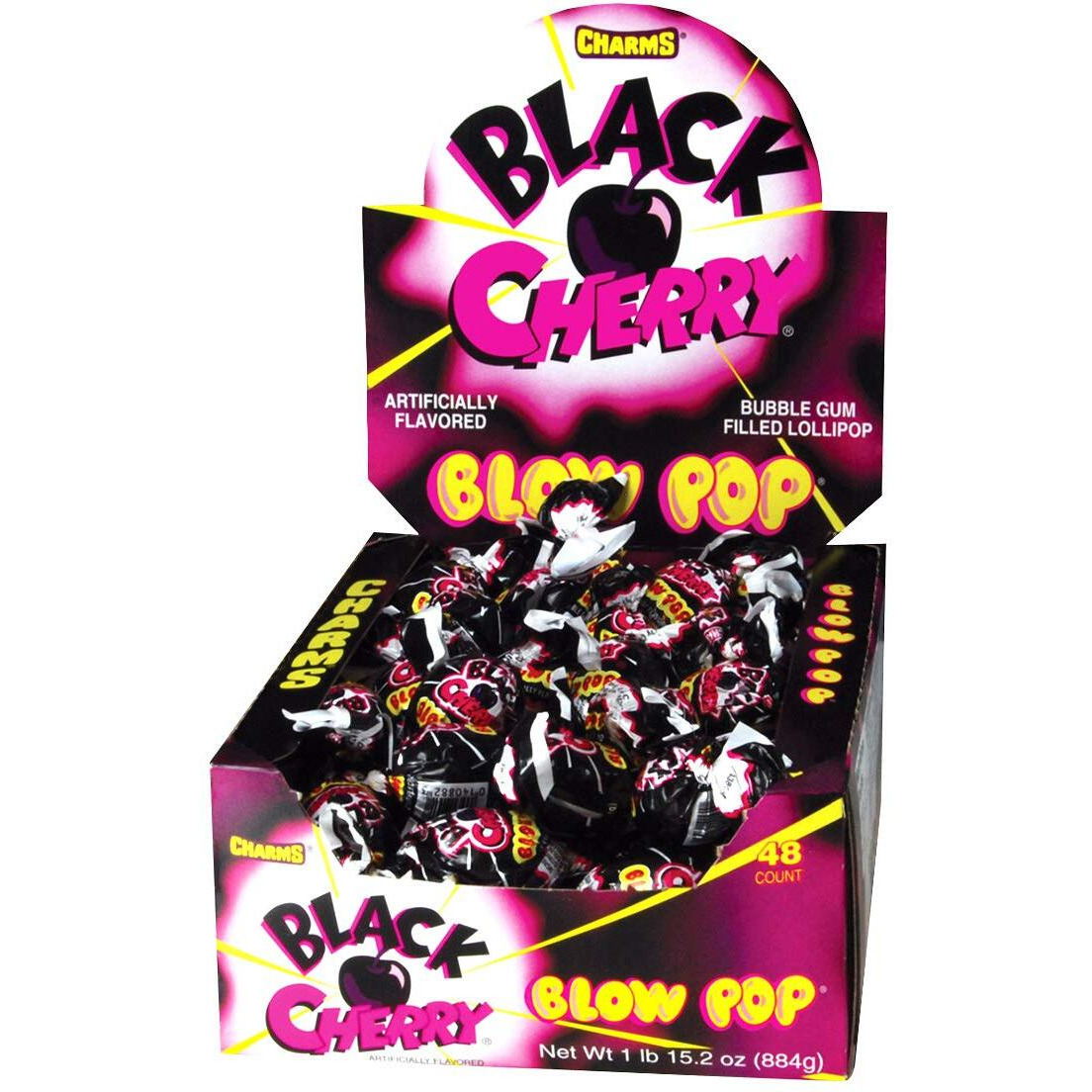Charms Blow Pops, Black Cherry Flavor, 48-Count Box 3888 (Pack Of 1)