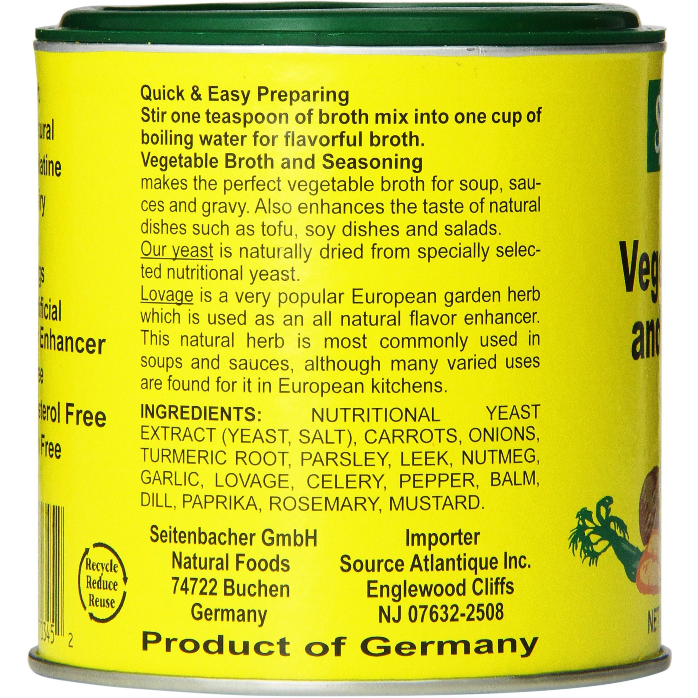 Seitenbacher Vegetarian Vegetable Broth And Seasoning, 5-Ounce Cans (Pack Of 6)