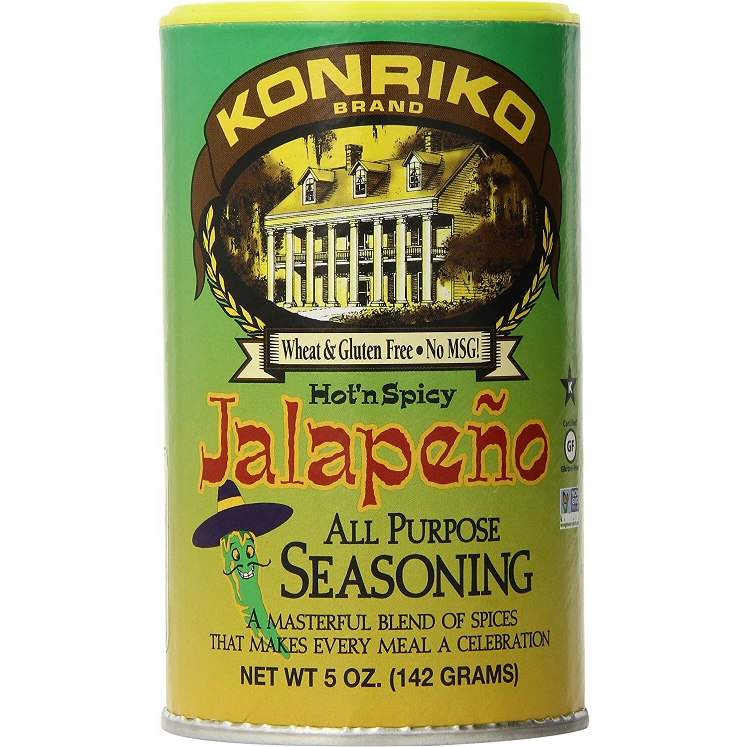 Konriko - Jalapeno All Purpose Seasoning 5 Oz - Wheat Free - Gluten Free - No Msg