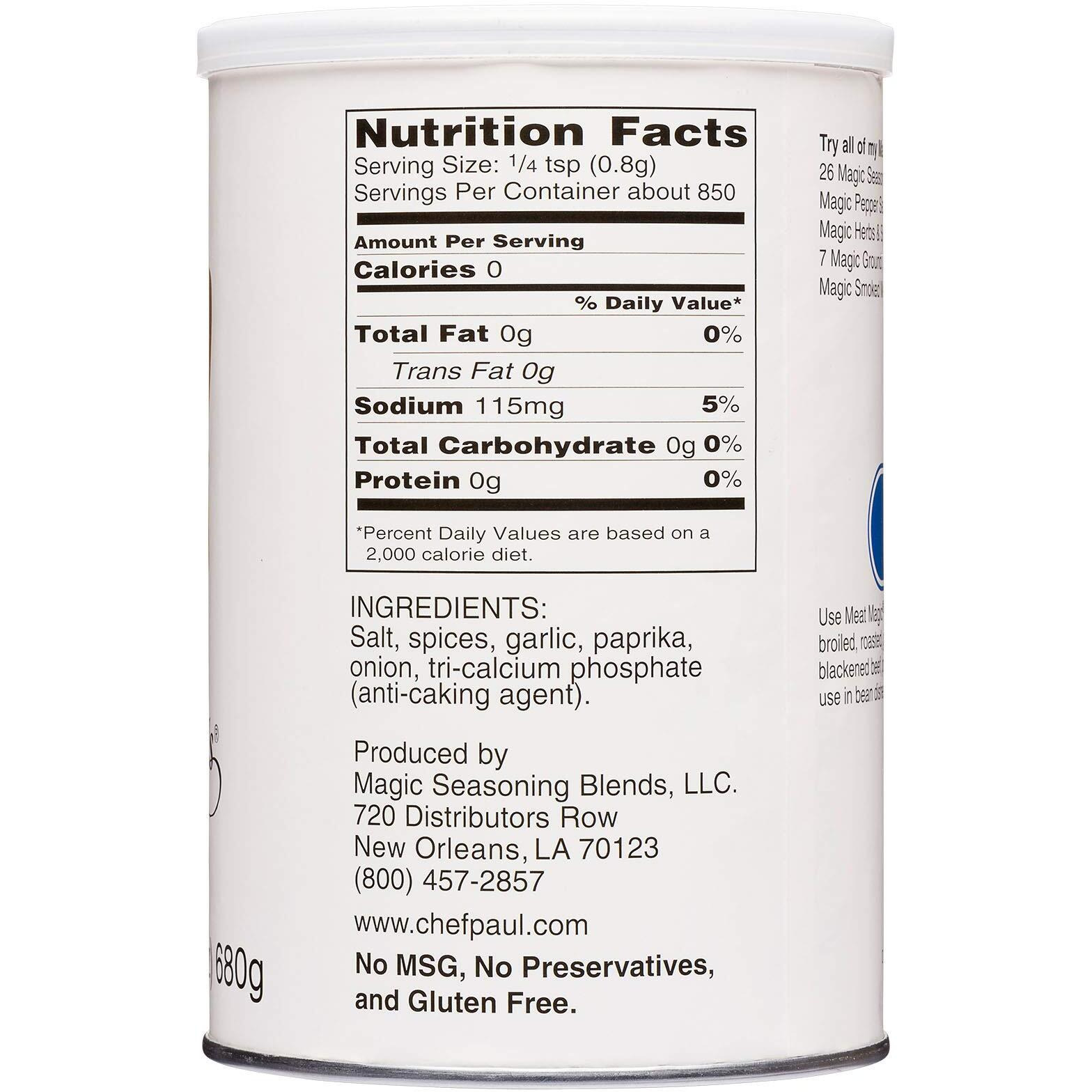 Chef Paul Prudhomme's Magic Seasoning Blends ~ Meat Magic, 24-Ounce Canister