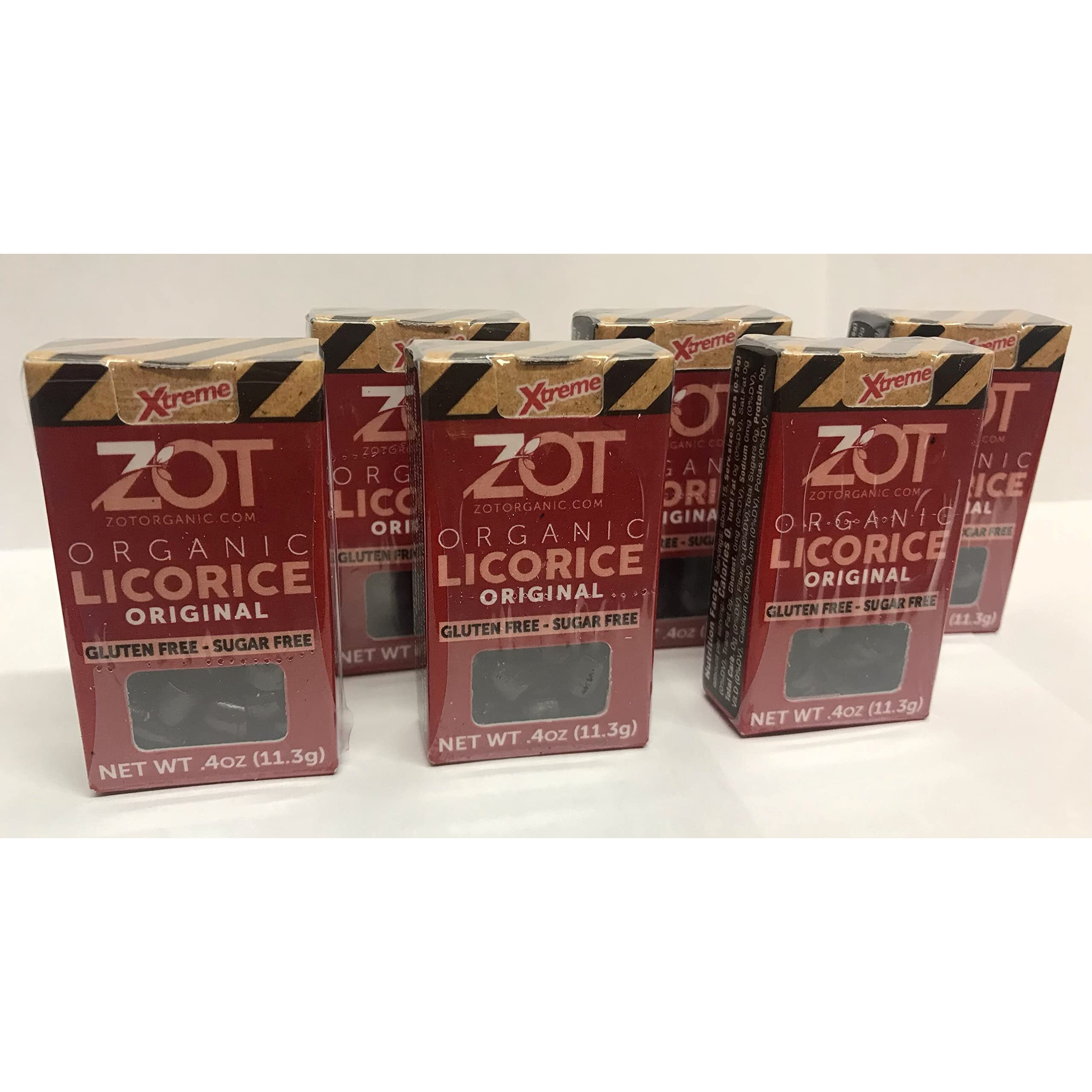 Zot 100% Organic Licorice, Original, 0.4 Ounce (Pack Of 6), Dark Brown, Black, (Kkppoa25607)
