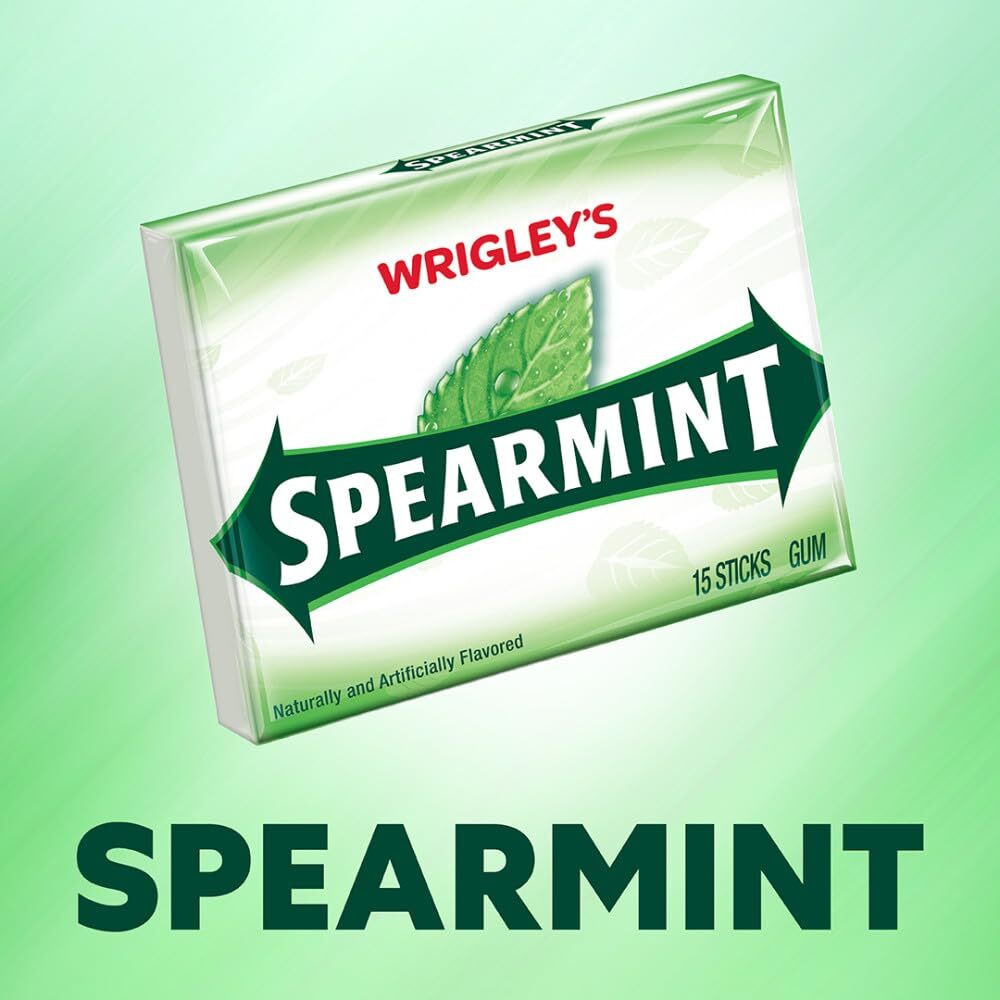 Wrigley's Spearmint Chewing Gum Bulk Pack, 15 Stick (Pack Of 10)