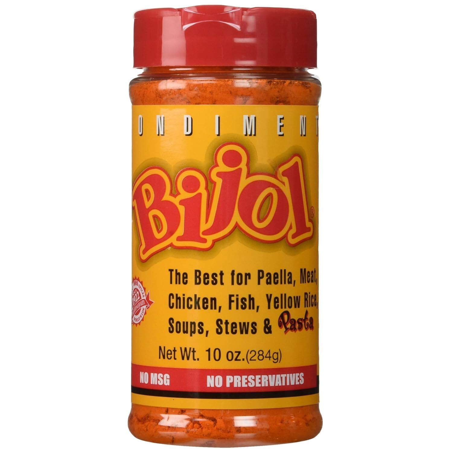 Bijol Condiment, Perfect For Yellow Rice, Paella, Meat, Chicken, Fish, Soups, Stews & Pasta, Substitute For Saffron, 10 Ounce