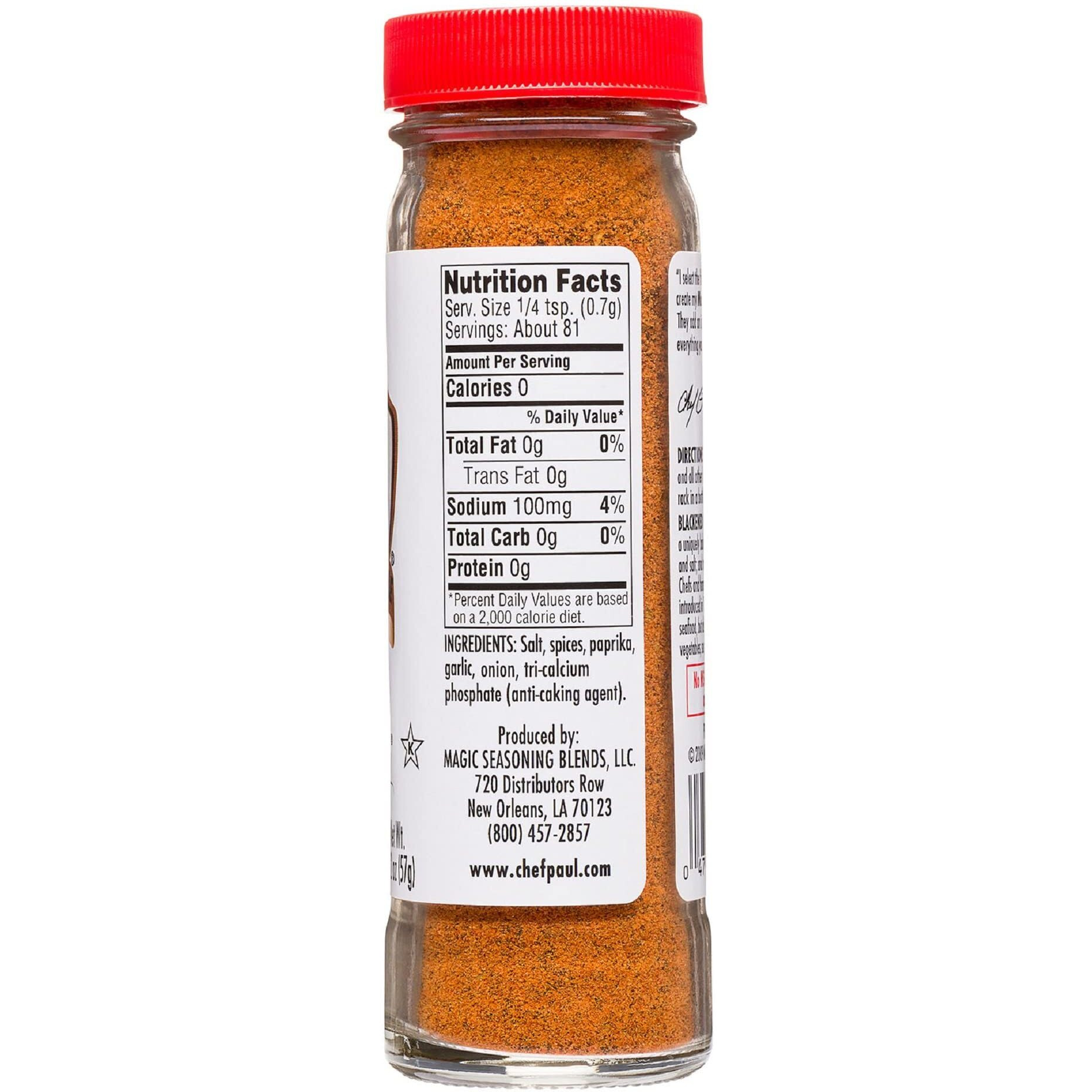 Chef Paul Prudhomme's Magic Seasoning Blends Chef Paul Blackened Redfish Magic Seasoning, 2-Ounce (Pack Of 2)