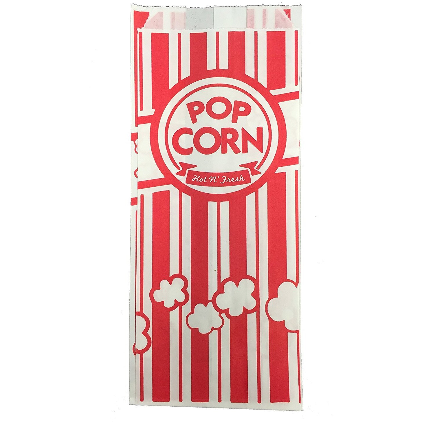 Carnival King Ckpcb Popcorn Bags, 1000 Count (Pack Of 1), Red And White