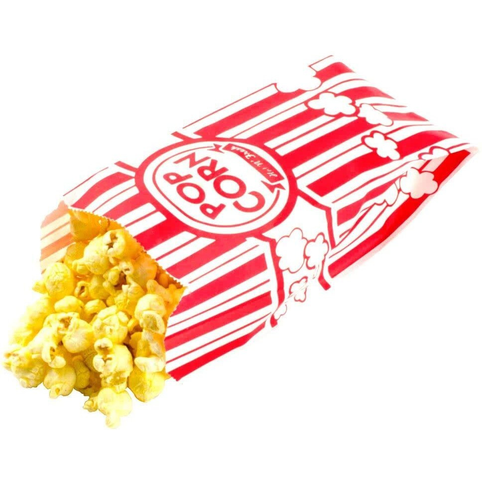 Carnival King Ckpcb Popcorn Bags, 1000 Count (Pack Of 1), Red And White