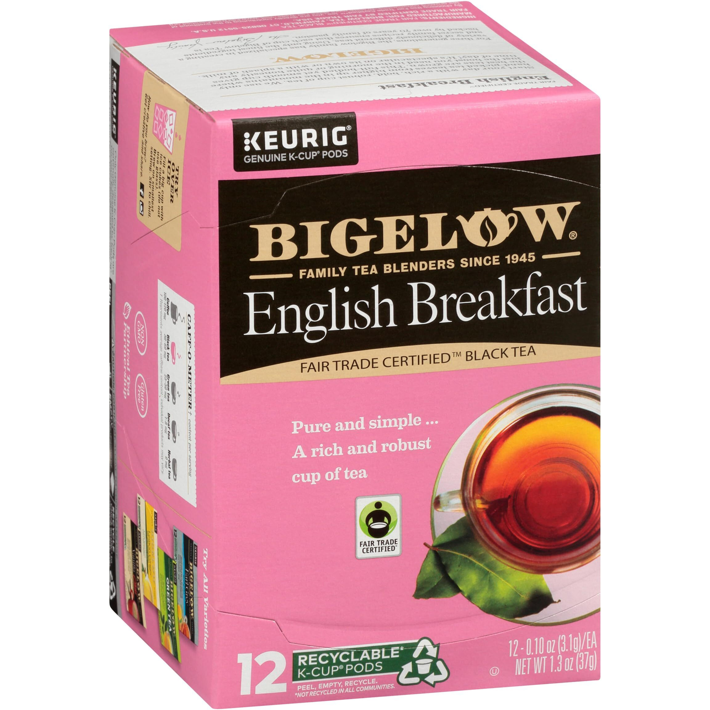 Bigelow Tea English Breakfast Black Tea Keurig K-Cup Pods, Caffeinated Tea Keurig Tea Pods, 12 Count Box (Pack Of 6), 72 Total K-Cup Pods