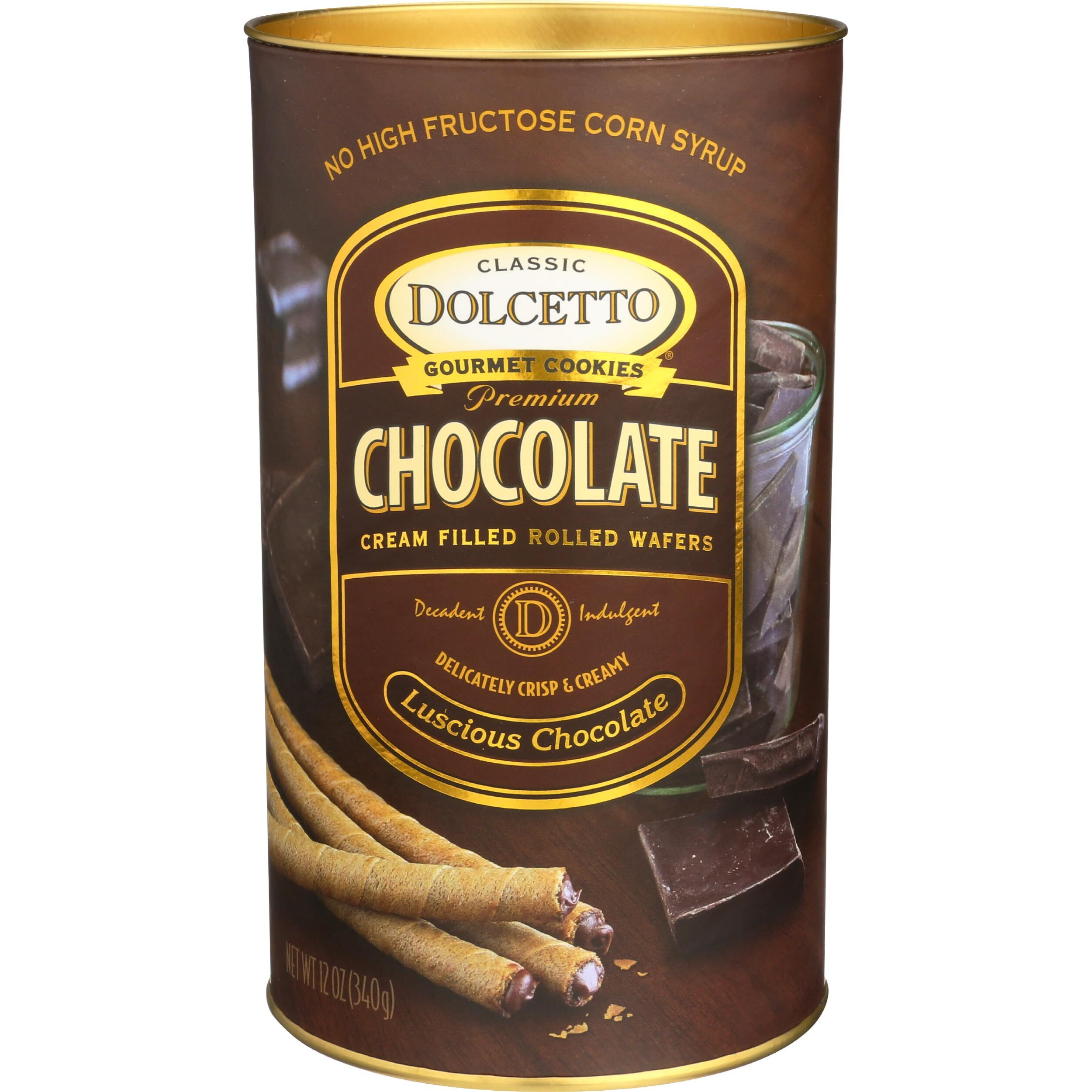 Dolcetto Chocolate Wafer Rolls, 12 Oz