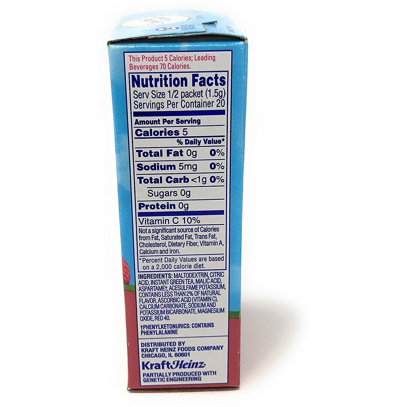 Crystal Light On The Go Raspberry Green Tea, 10-Packet Box (Pack Of 4)