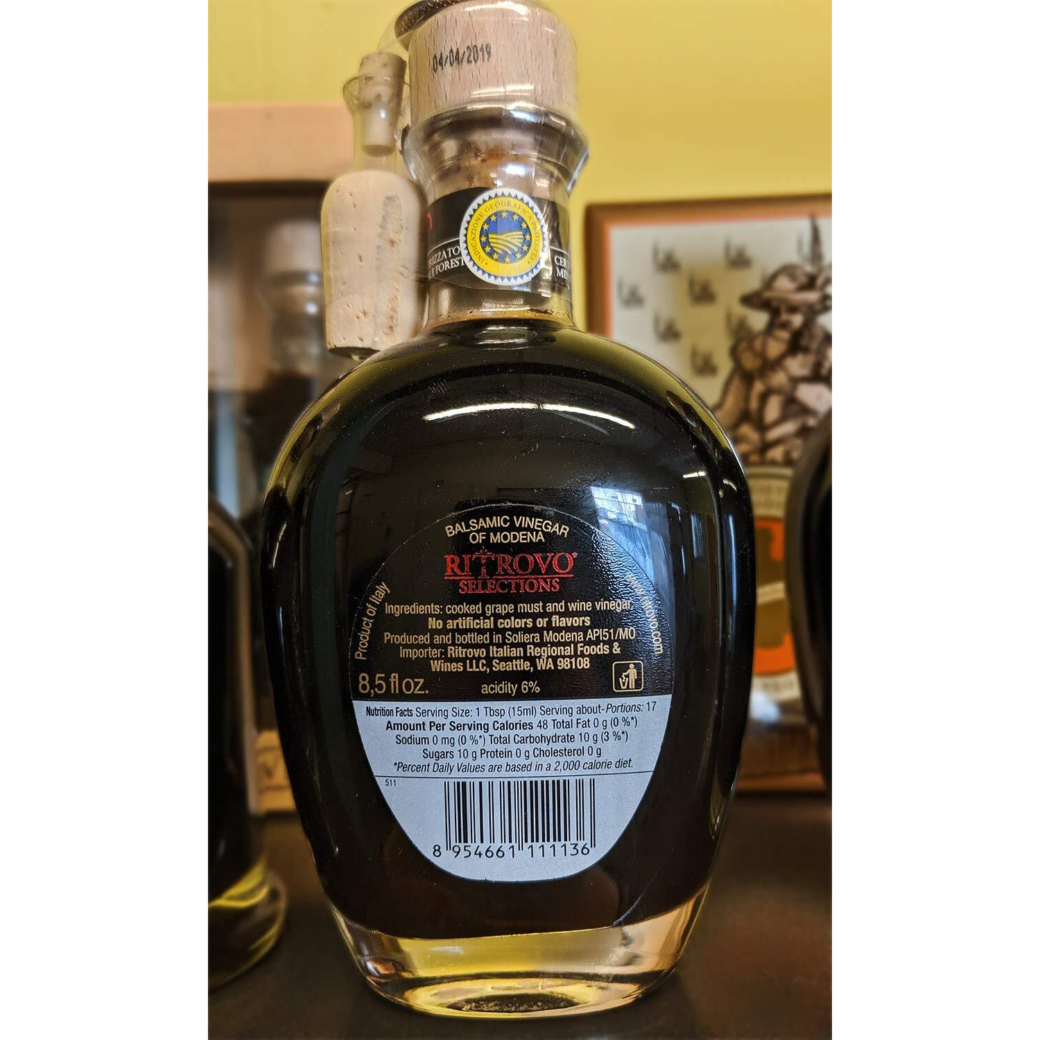 Ritrovo 6 Yr. Balsamic Vinegar, 250 Ml Decorative Bottle