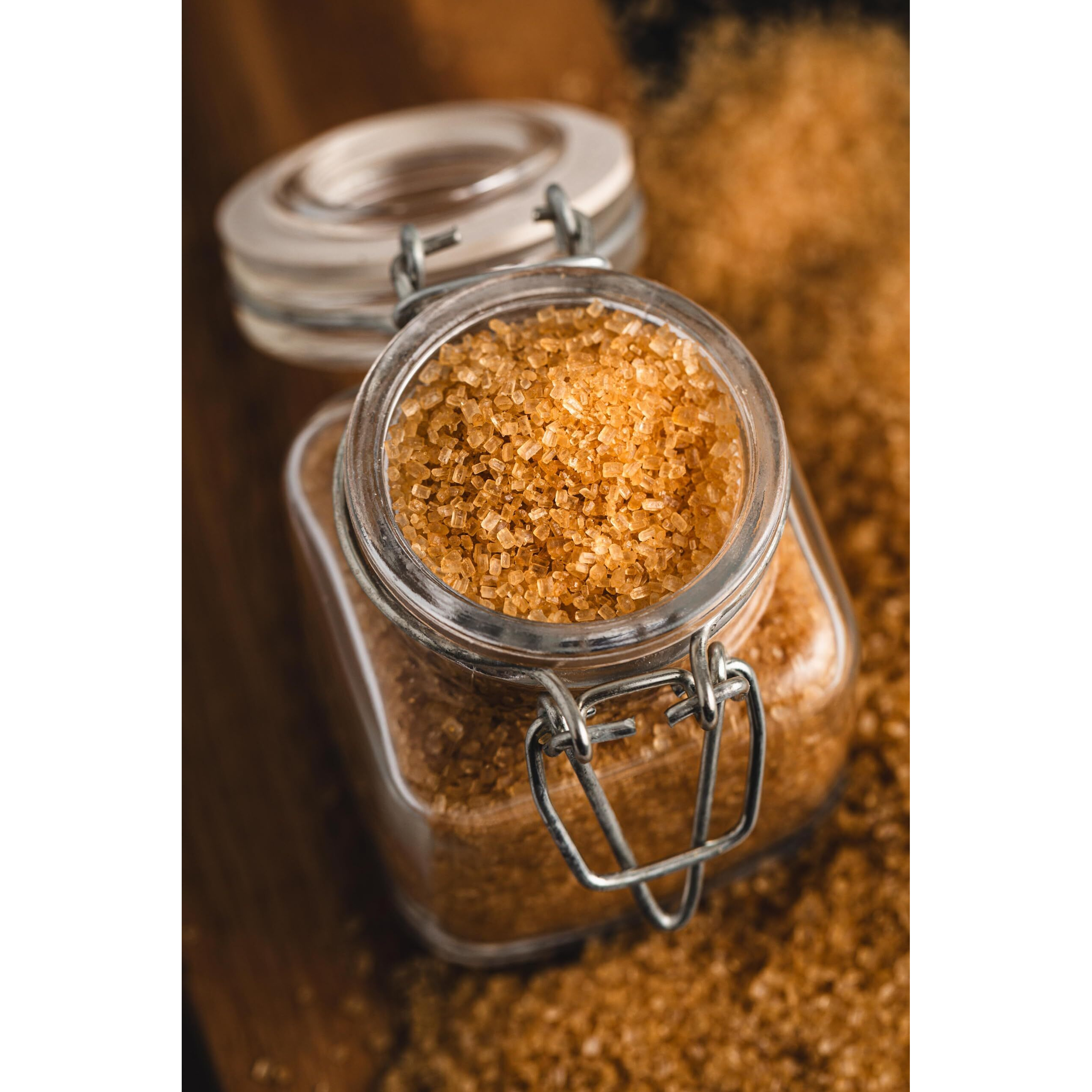 India Tree Mauritius Demerara Raw Sugar, 1.75-Pound Jar, Granulated Unrefined Cane Sugar, Amber Color, Mild Molasses Flavor