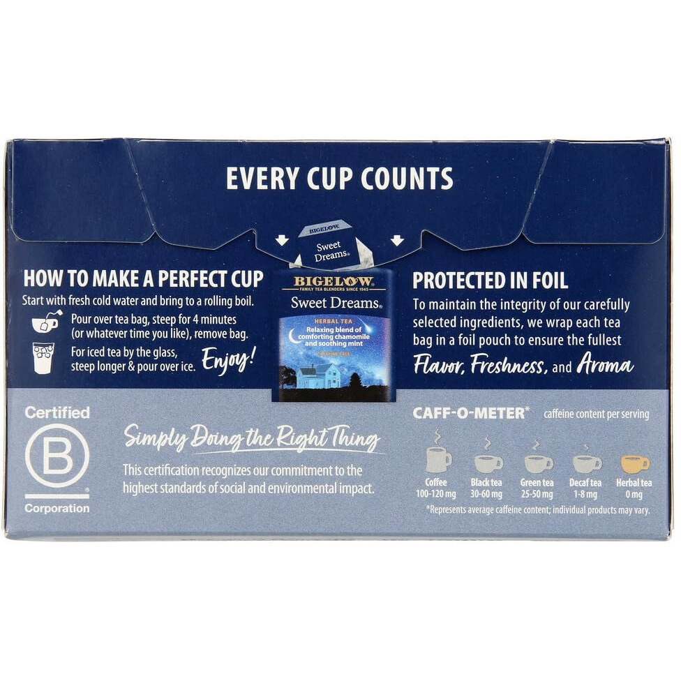 Bigelow Tea Sweet Dreams 20 Bags (Pack Of 4)