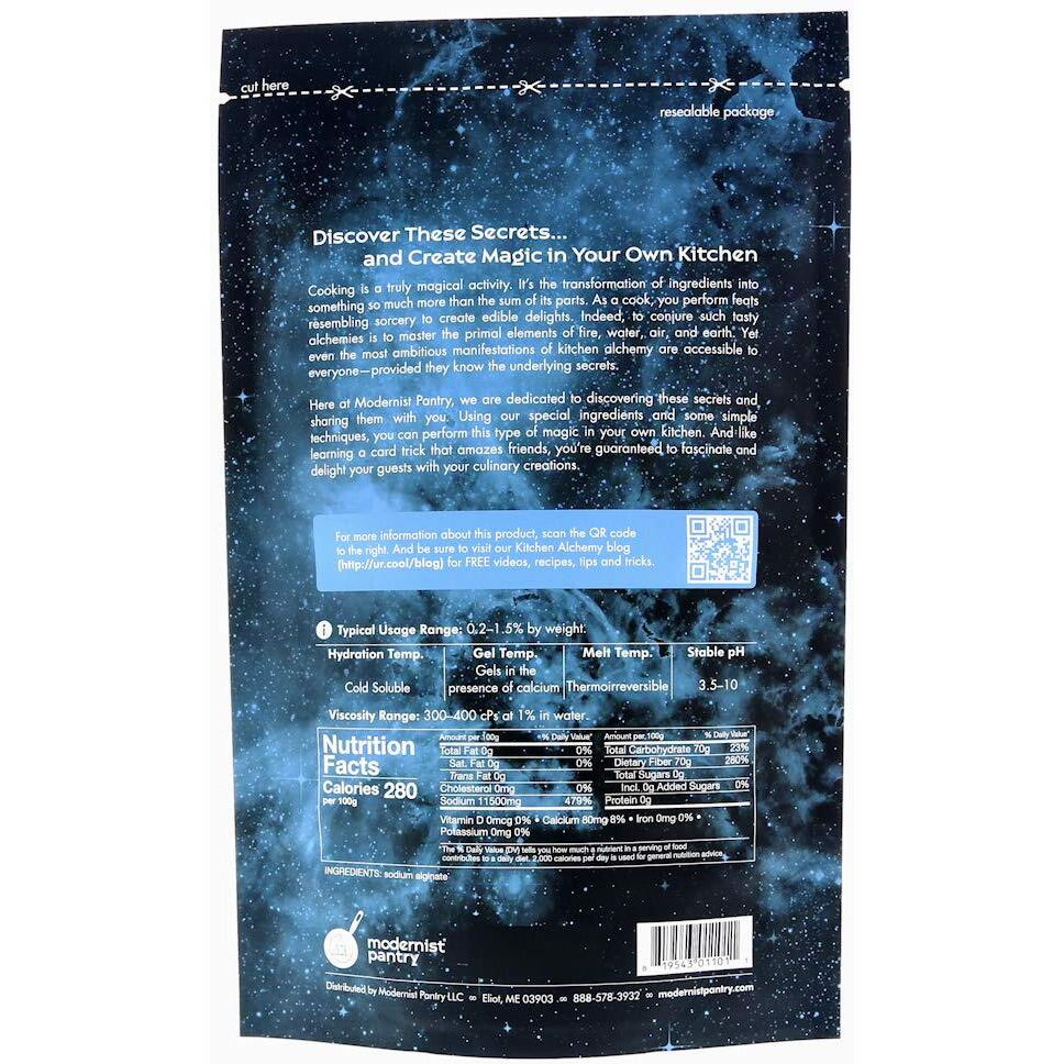 Pure Sodium Alginate (Molecular Gastronomy)  Non-Gmo Vegan Ou Kosher Certified - 400G/14Oz
