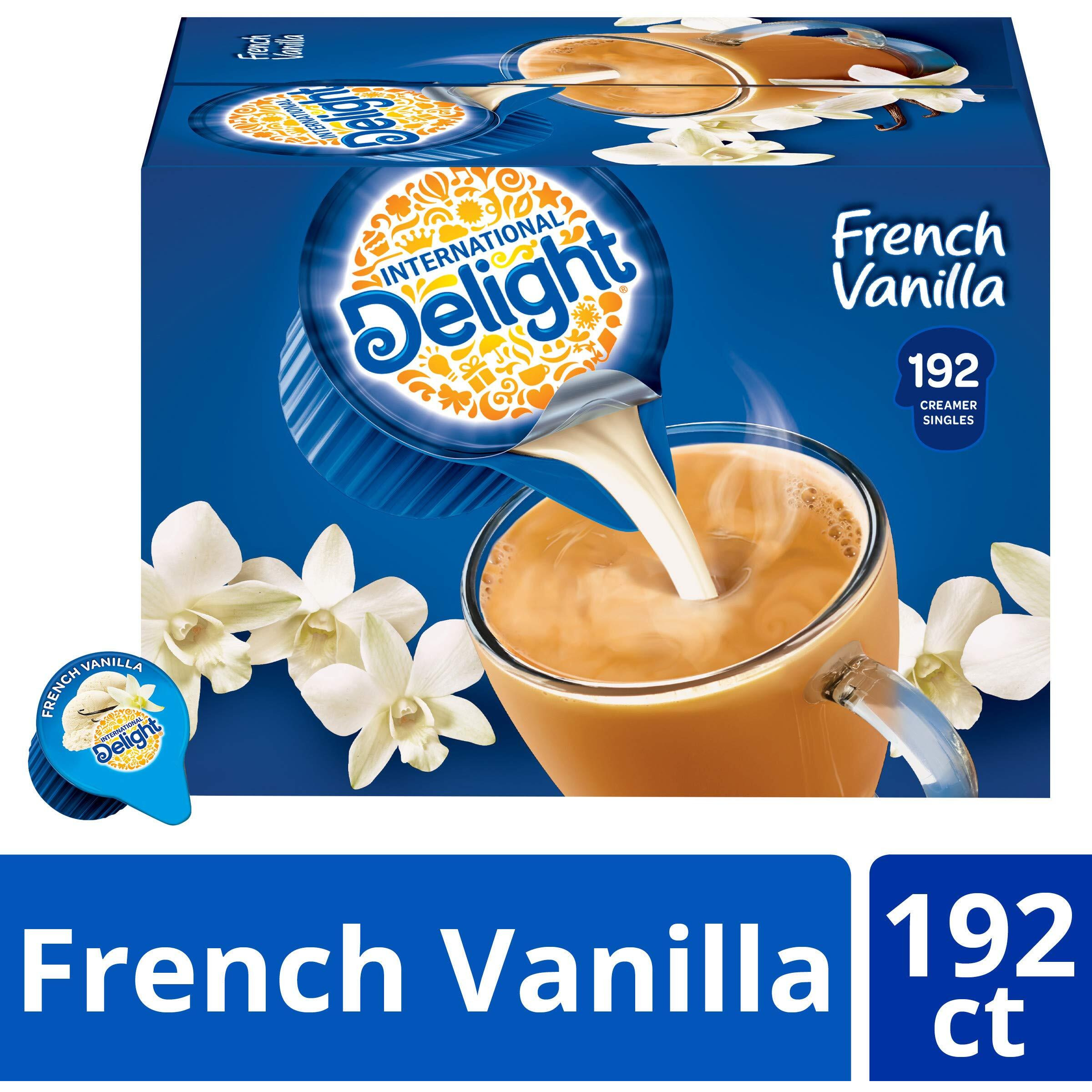 International Delight, French Vanilla, Single-Serve Coffee Creamers, 192 Count (Pack Of 1), Shelf Stable Non-Dairy Flavored Coffee Creamer, Great For Home Use, Offices, Parties Or Group Events