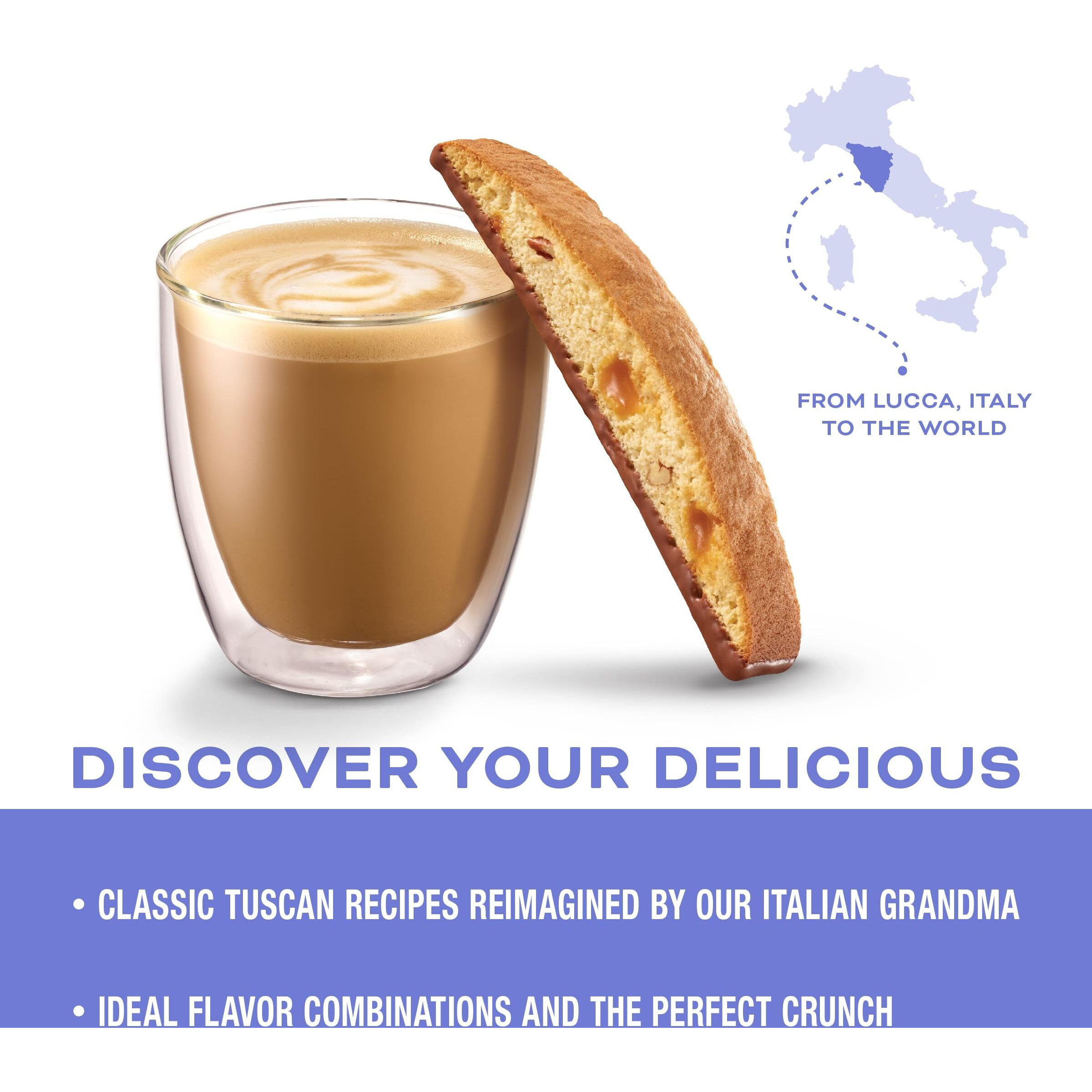 Nonni's Turtle Pecan Biscotti Italian Cookies - Caramel Pecan Cookies Dipped In Milk Chocolate - Pecan Biscotti Individually Wrapped Cookies - All Natural Ingredients - Kosher - 6.88 Oz (6 Boxes)