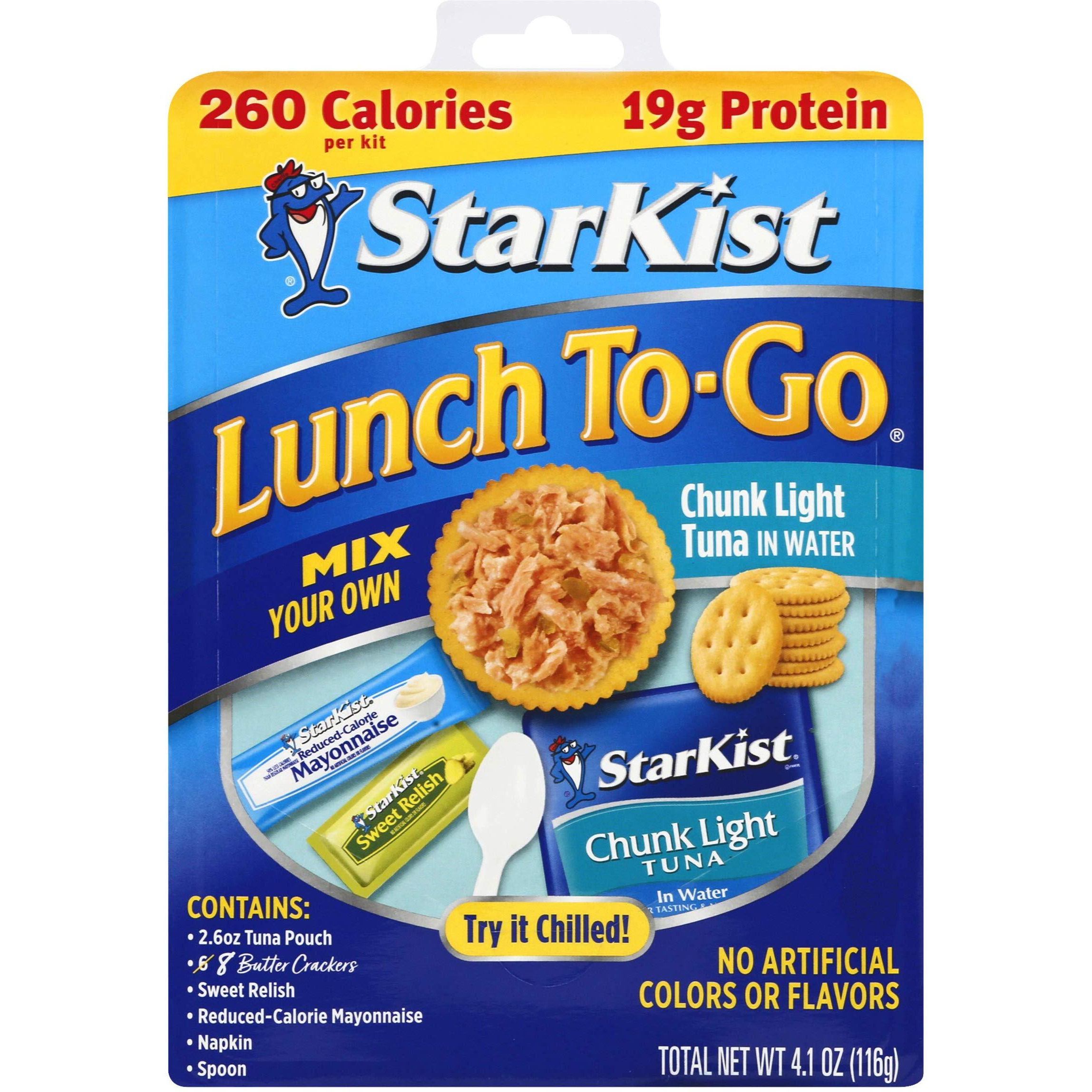 Starkist Lunch To-Go Chunk Light Mix Your Own Tuna Salad, 4.1 Ounce Kit, 12 Pack