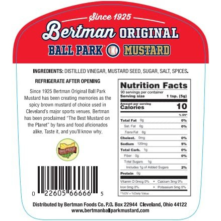 Bertman Original Ball Park Mustard, 16 Oz