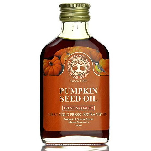 Siberian Pumpkin Seed Oil, Premium Quality, Extra Virgin, First Cold Press, 100 Ml (3.4 Fl Oz)