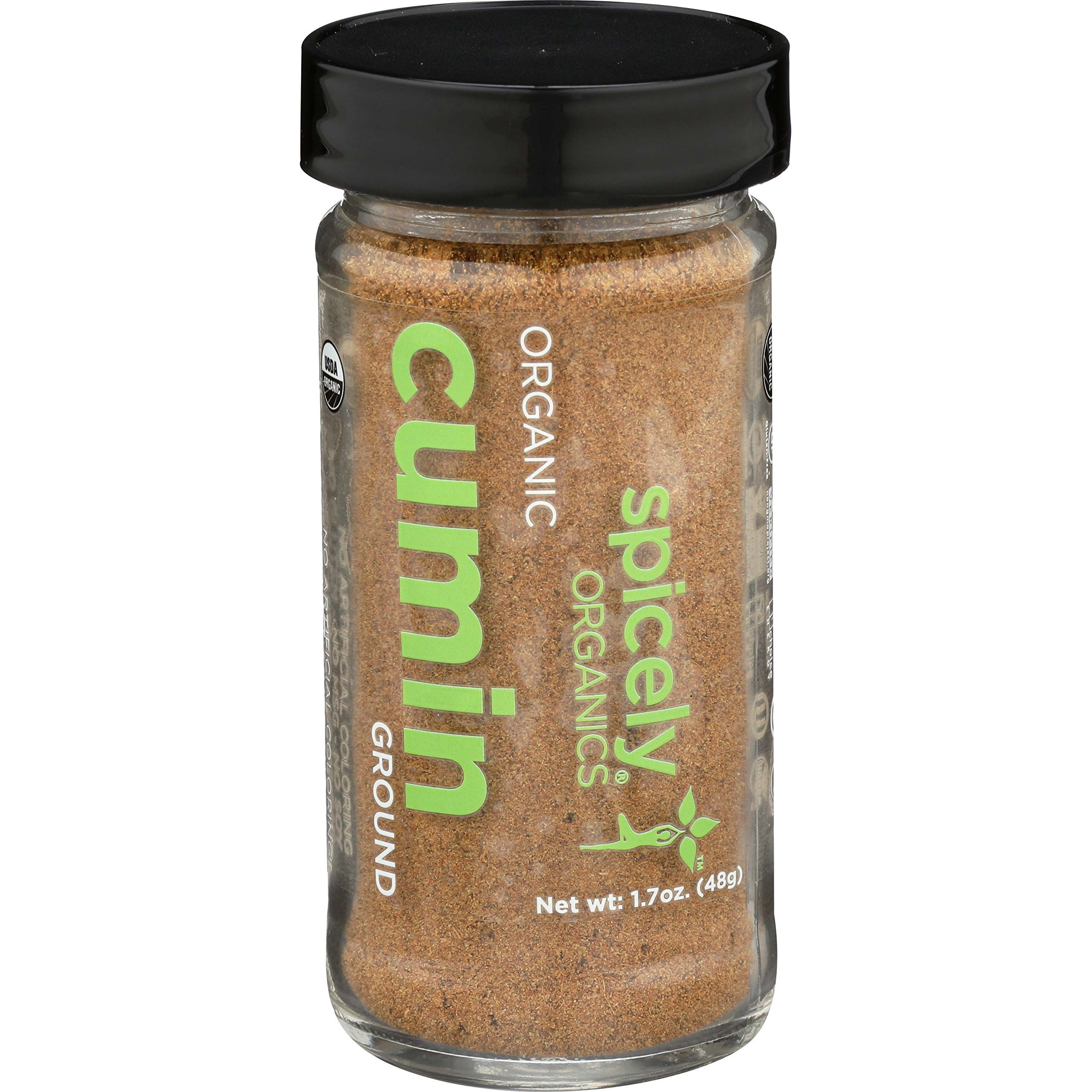 Spicely Organic Cumin Powder 1.70 Ounce Jar Certified Gluten Free