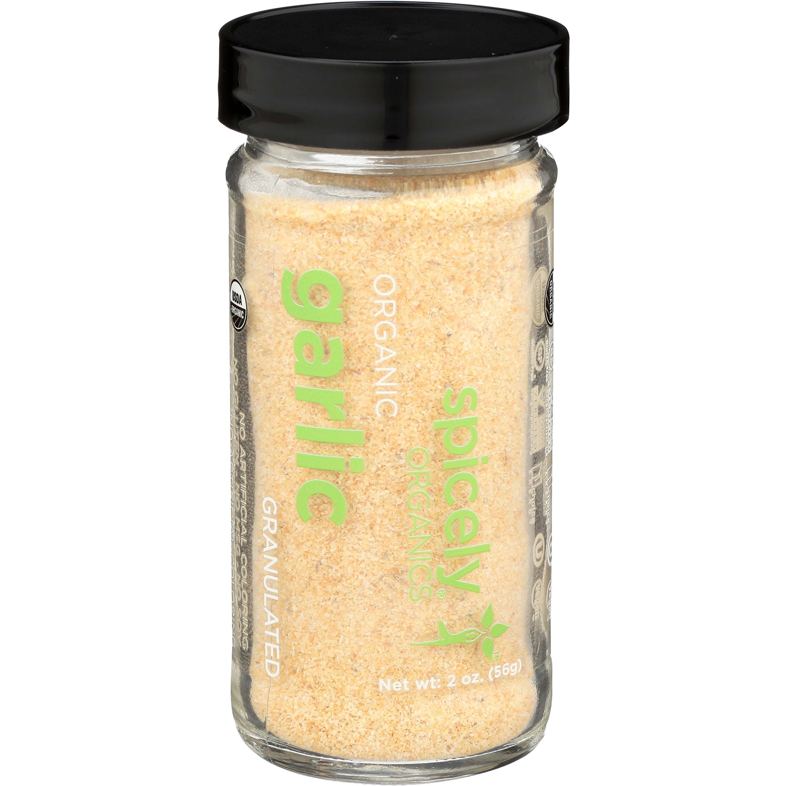 Spicely Organic Garlic Granulates 2.00 Ounce Jar Certified Gluten Free