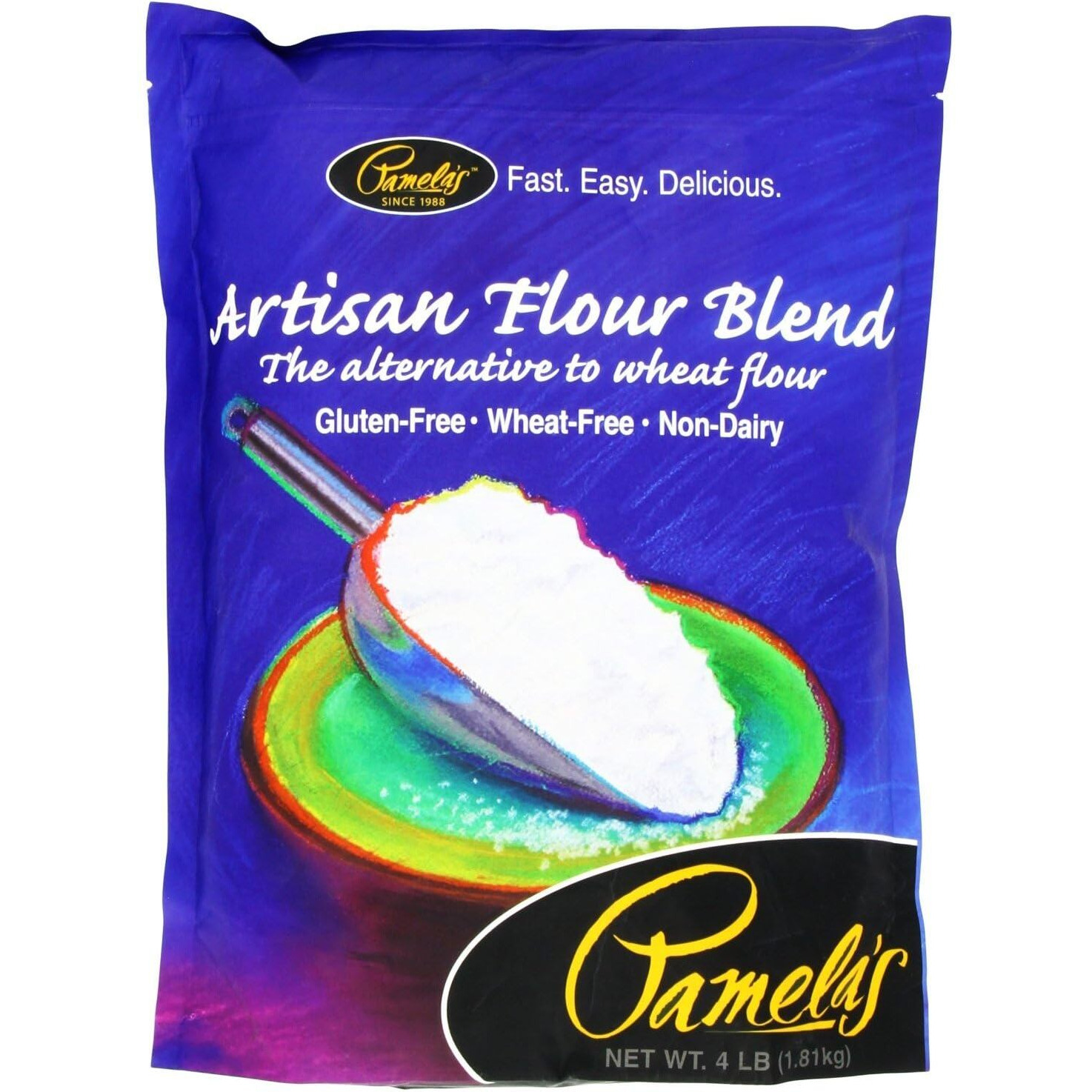 Pamela's Gluten-Free All Purpose Artisan Flour Blend, 4 Pounds (Pack Of 3)