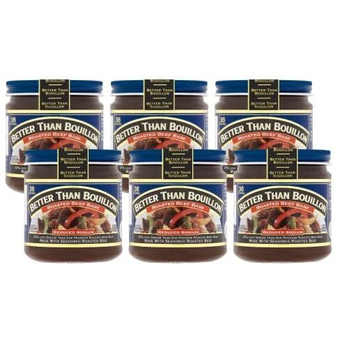 Better Than Bouillon Reduce Sodium Roasted Beef Base, 8 Oz (Pack Of 6)