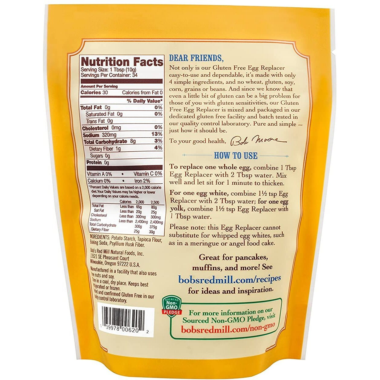 Bobs Red Mill Egg Replacer - Gf - 12 Ounce (Pack Of 2)