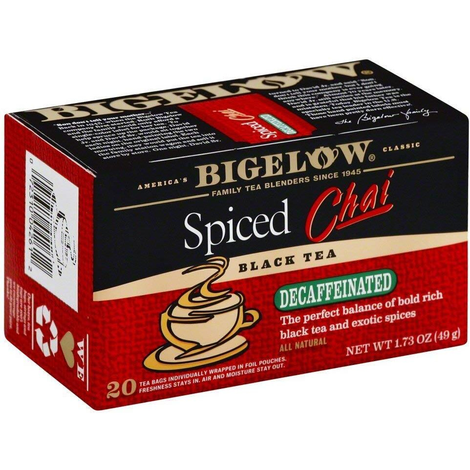 Bigelow Tea Decaf Chai Spiced 20 Bags (3 Pack)