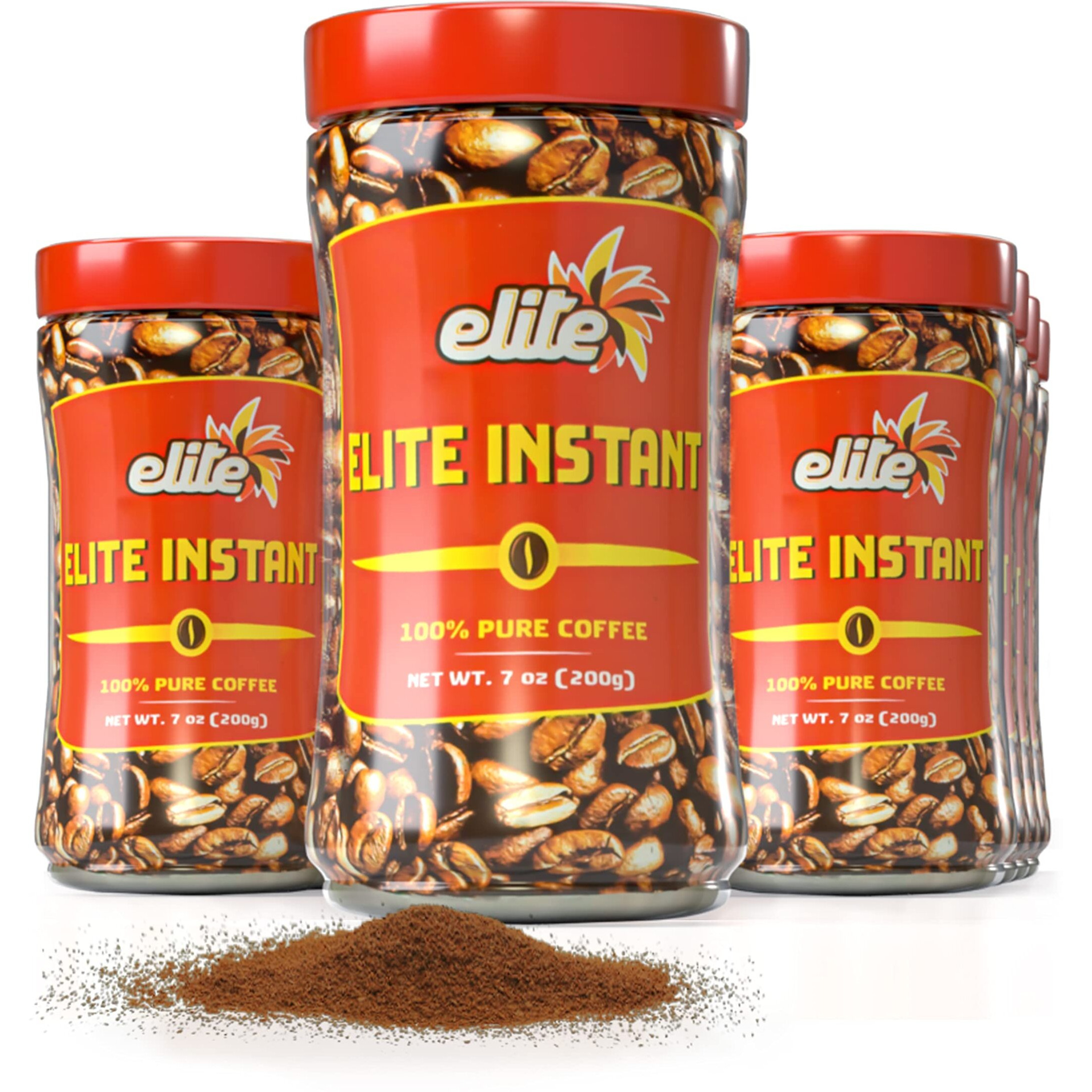 Elite Instant Coffee, 7Oz (12 Pack) | Rich & Aromatic, Product Of Israel, Kosher Excluding Passover