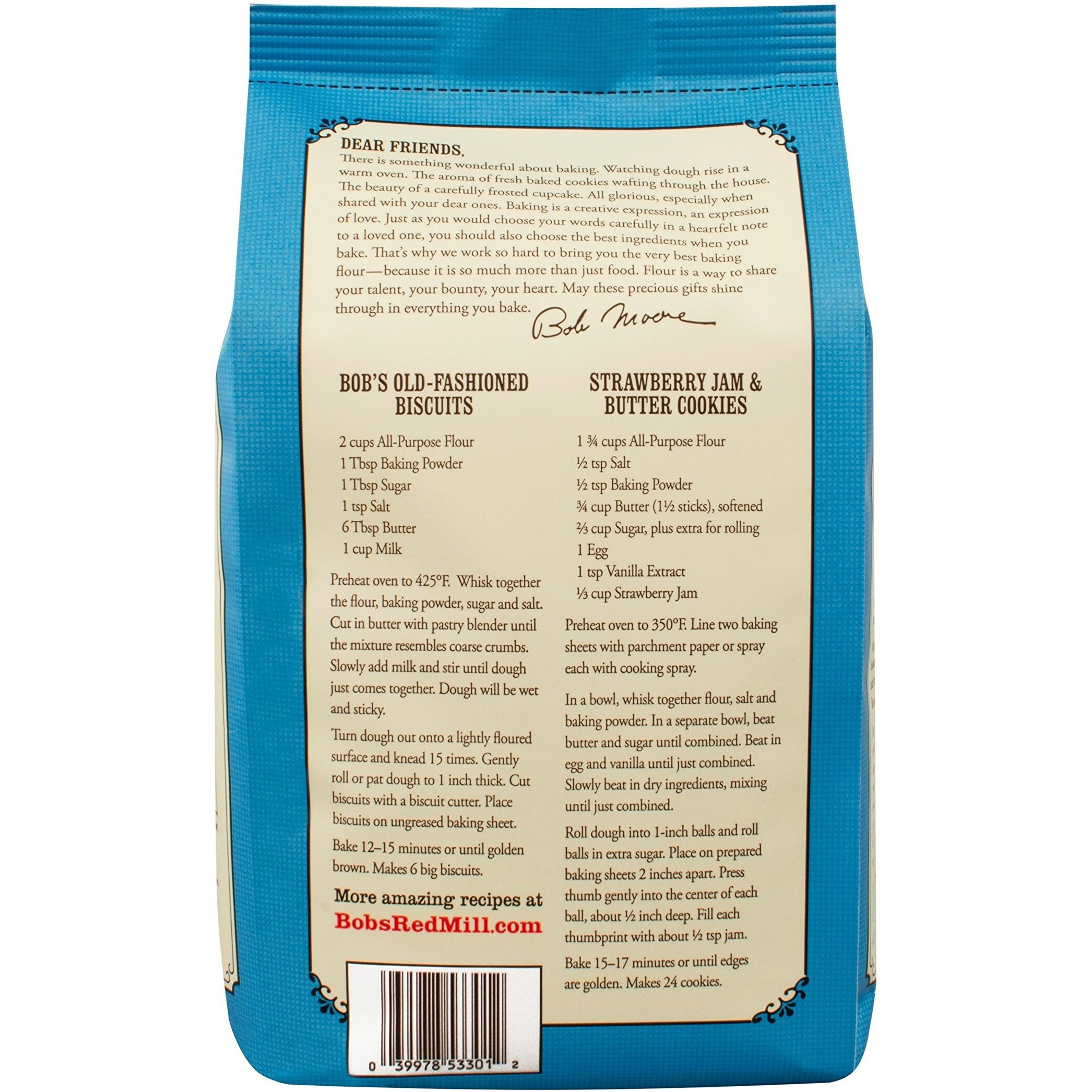 Bob's Red Mill Unbleached White All Purpose Baking Flour, 5 Pound (Pack Of 4)