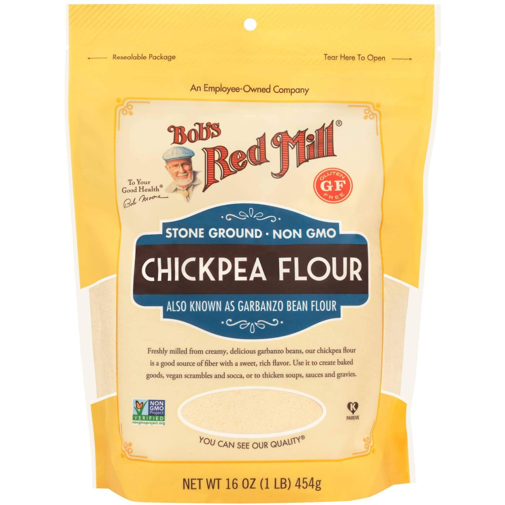 Bobs Red Mill Garbanzo Bean Flour, 16 Ounce (Pack Of 4)