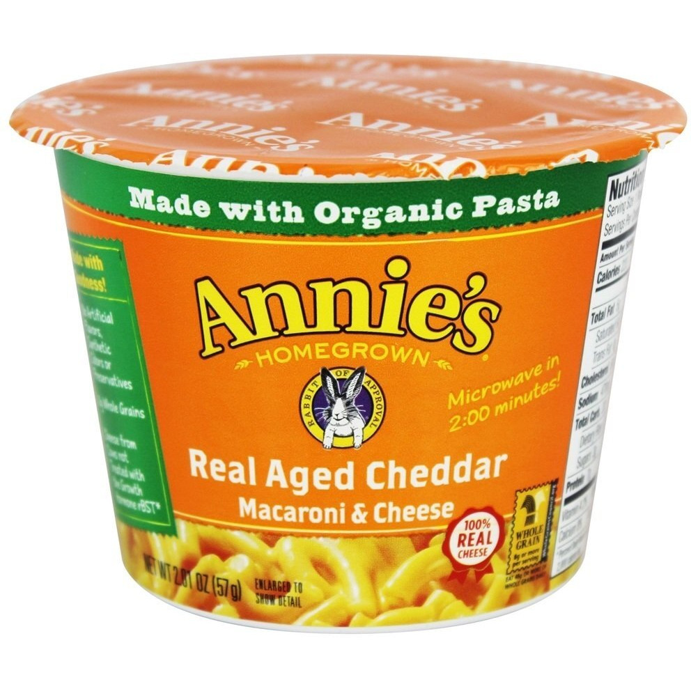 Annie's Homegrown Macaron & Cheese Real Aged Cheddar 2.01 Oz (Pack Of 24)24