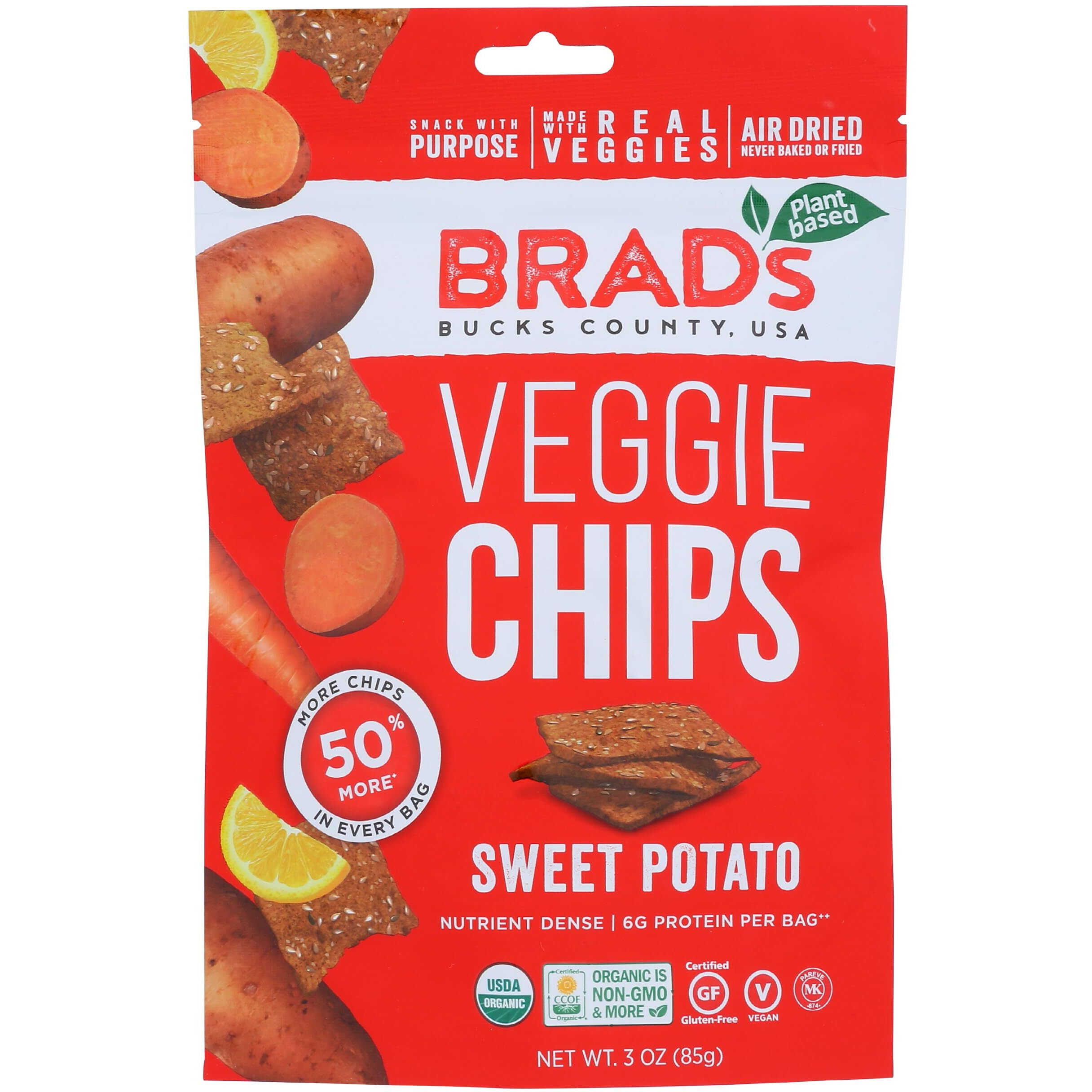 Brad's Raw, Chips Sweet Potato Organic, 3 Ounce