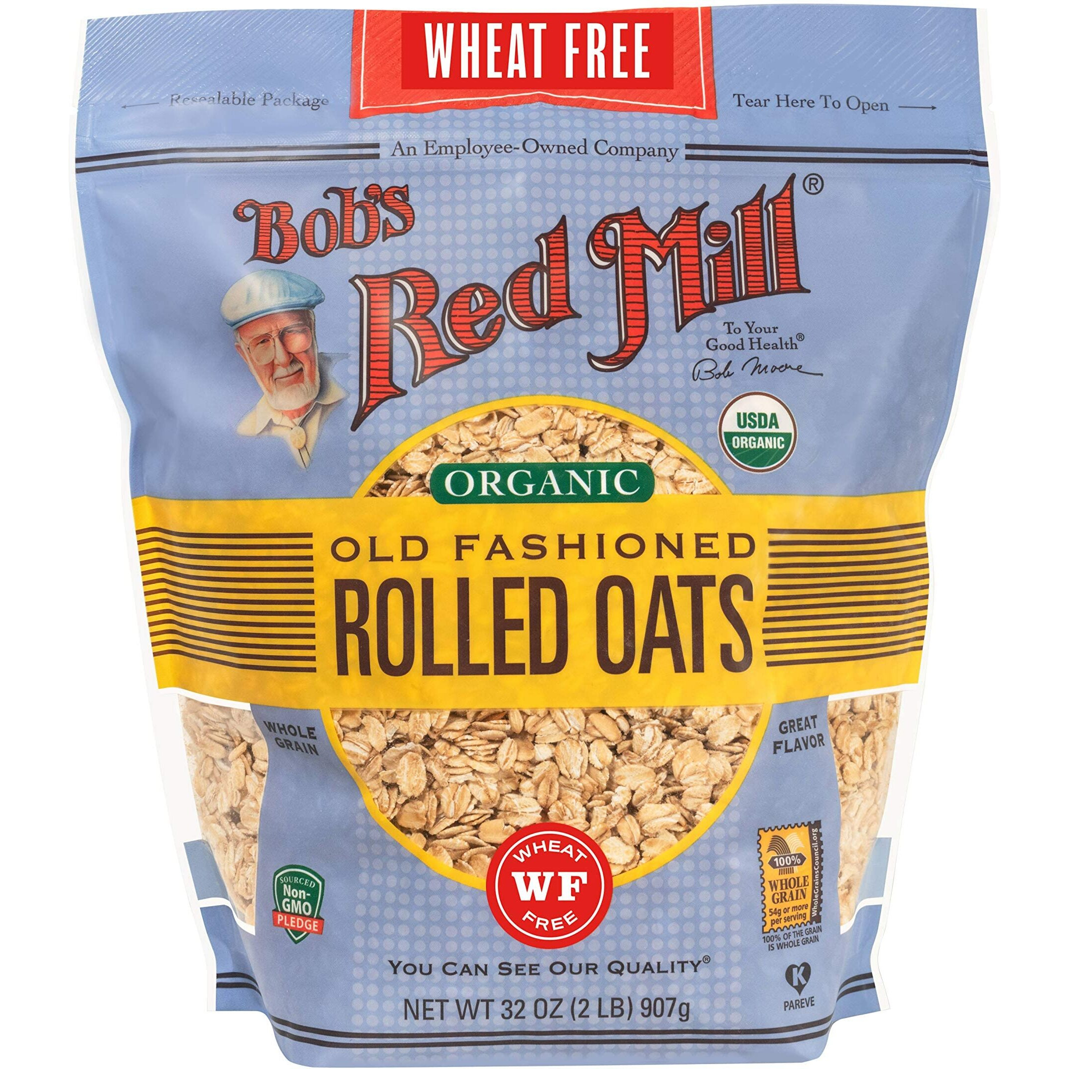 Bob's Red Mill Gluten Free Organic Old Fashioned Rolled Oats, 2 Pound (Pack Of 1)