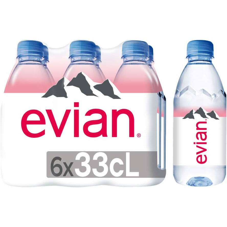 Evian Natural Spring Water, Bottled Natural Spring Water, Water Bottles, Naturally Filtered Spring Water In Mini-Sized Bottles, Great For Home Or Work, 11.16 Fl Oz (Pack Of 24)