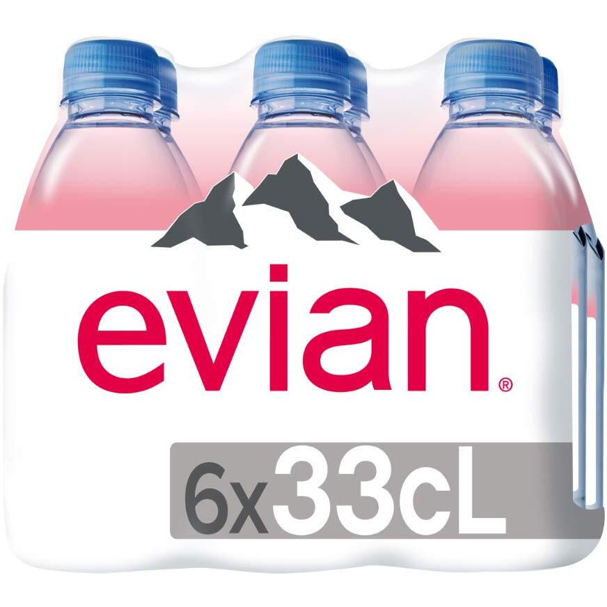 Evian Natural Spring Water, Bottled Natural Spring Water, Water Bottles, Naturally Filtered Spring Water In Mini-Sized Bottles, Great For Home Or Work, 11.16 Fl Oz (Pack Of 24)