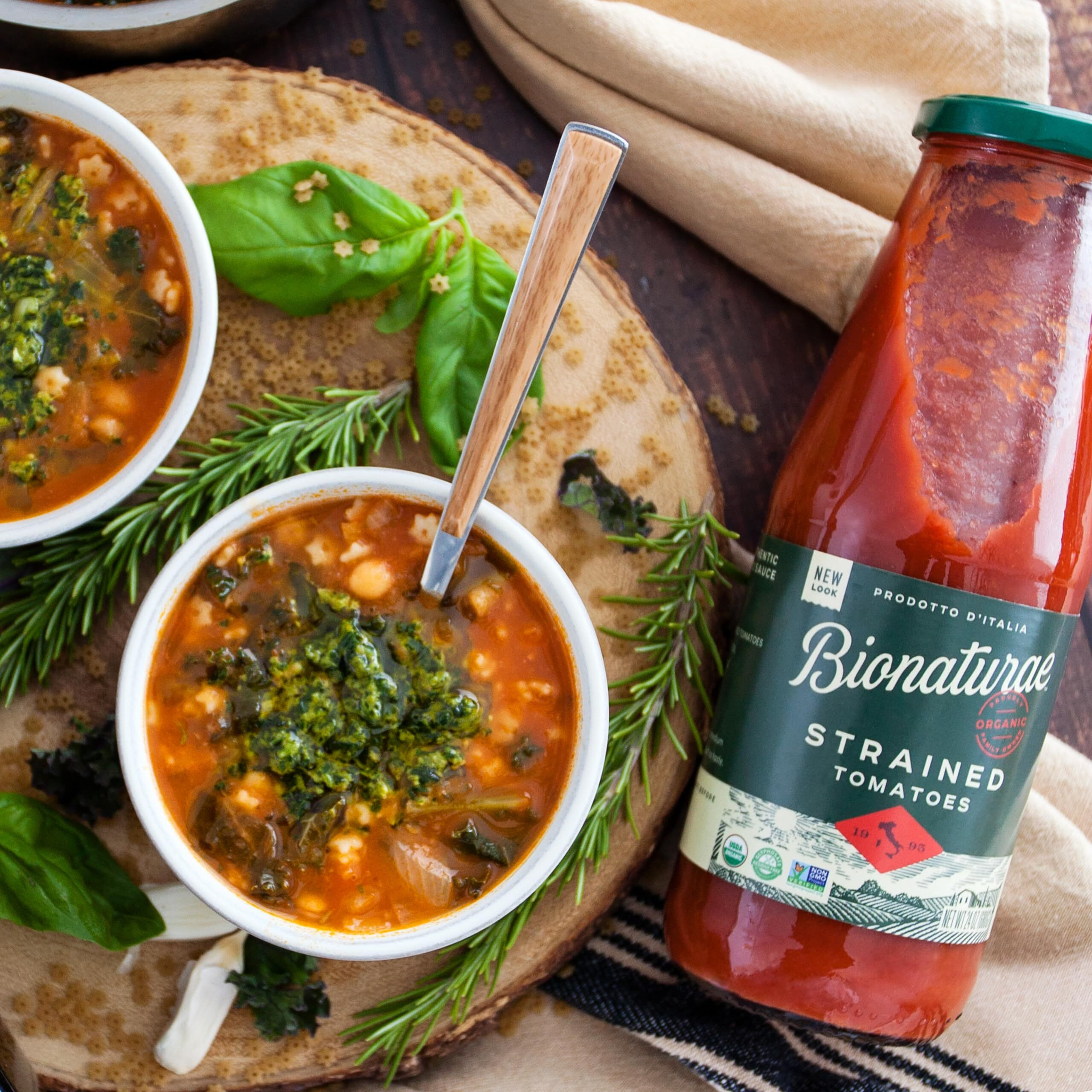 Bionaturae Tomatoes Strained | Organic Strained Tomatoes | Keto Friendly | Non-Gmo | Usda Certified Organic | No Added Sugar | No Added Salt | Made In Italy | 24 Oz