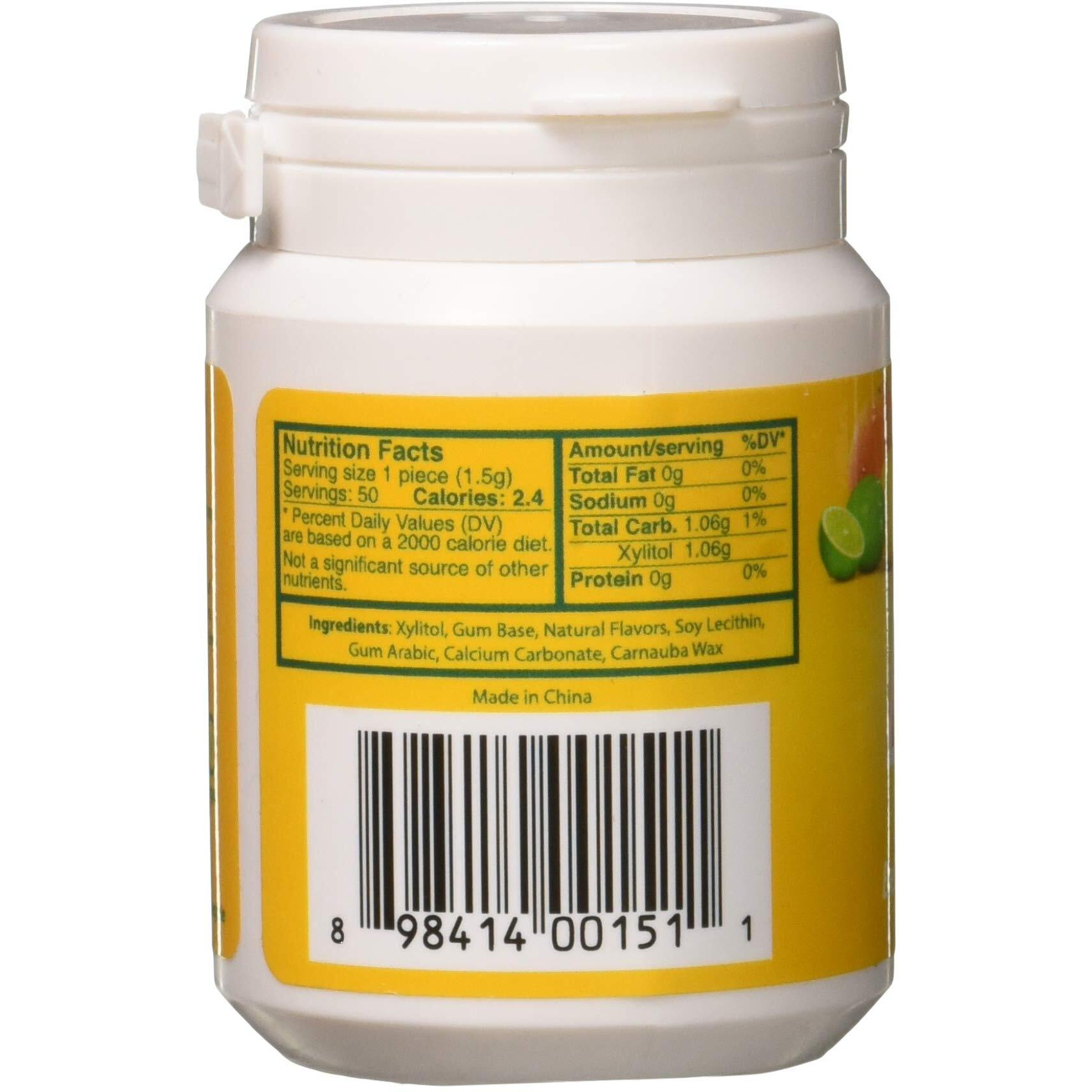 Epic Xylitol Chewing Gum - Sugar Free & Aspartame Free Chewing Gum Sweetened W/Xylitol For Dry Mouth & Gum Health (Fresh Fruit, 50-Piece Bottle, 3 Bottles)