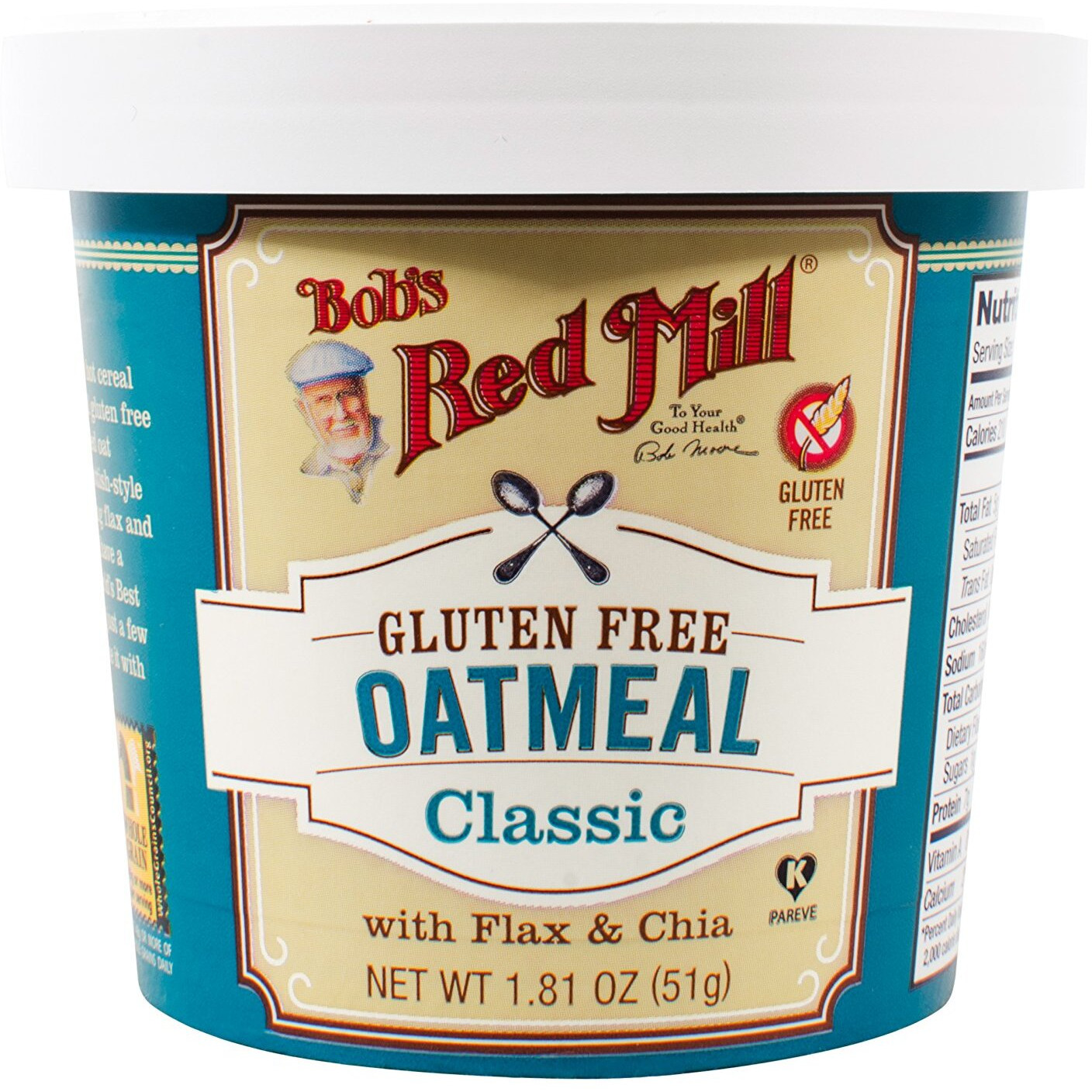 Bobs Red Mill Classic Oatmeal Cup, 1.81 Ounce - 12 Per Case.