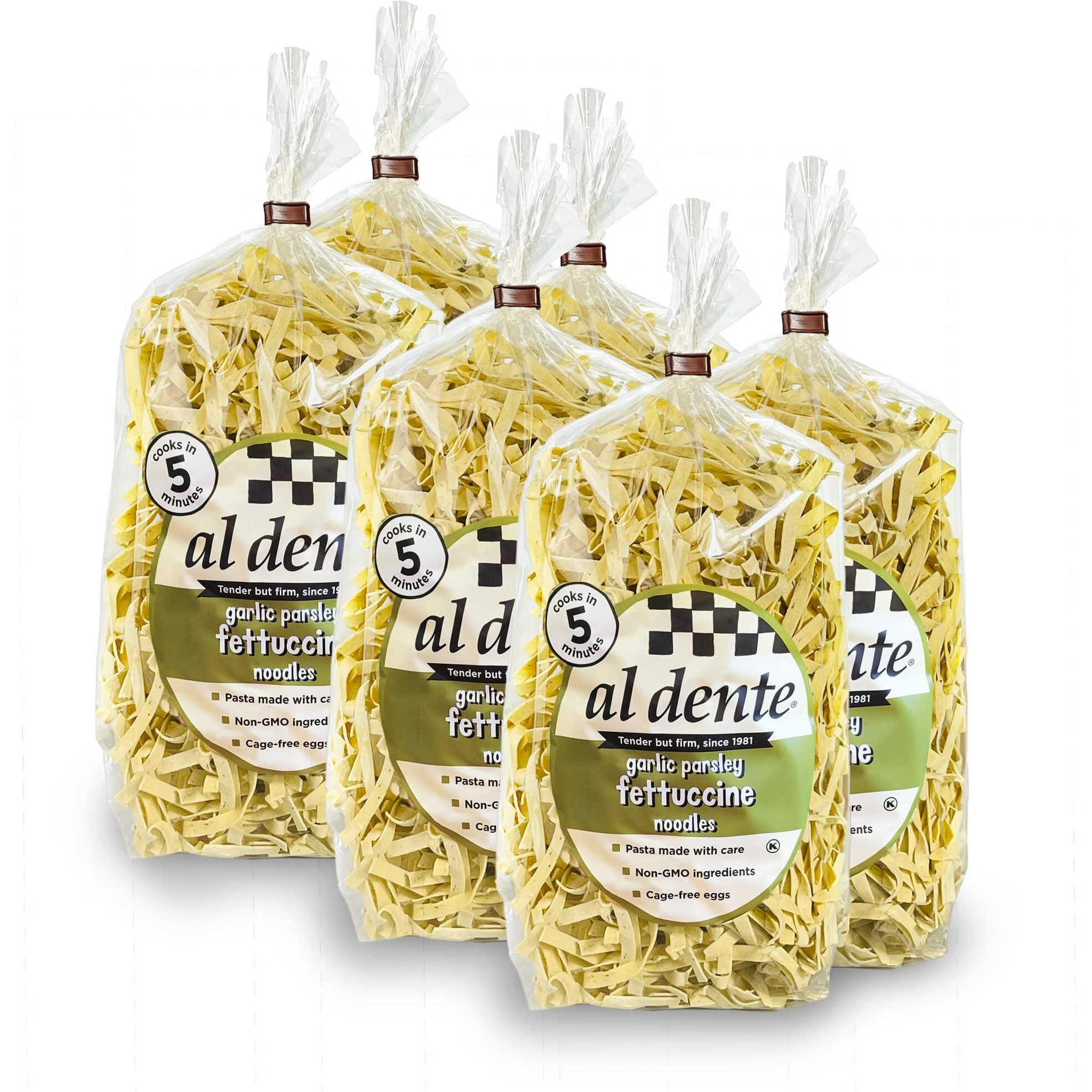 Al Dente Garlic Parsley Fettuccine, 12-Ounce Bag (Pack Of 6)