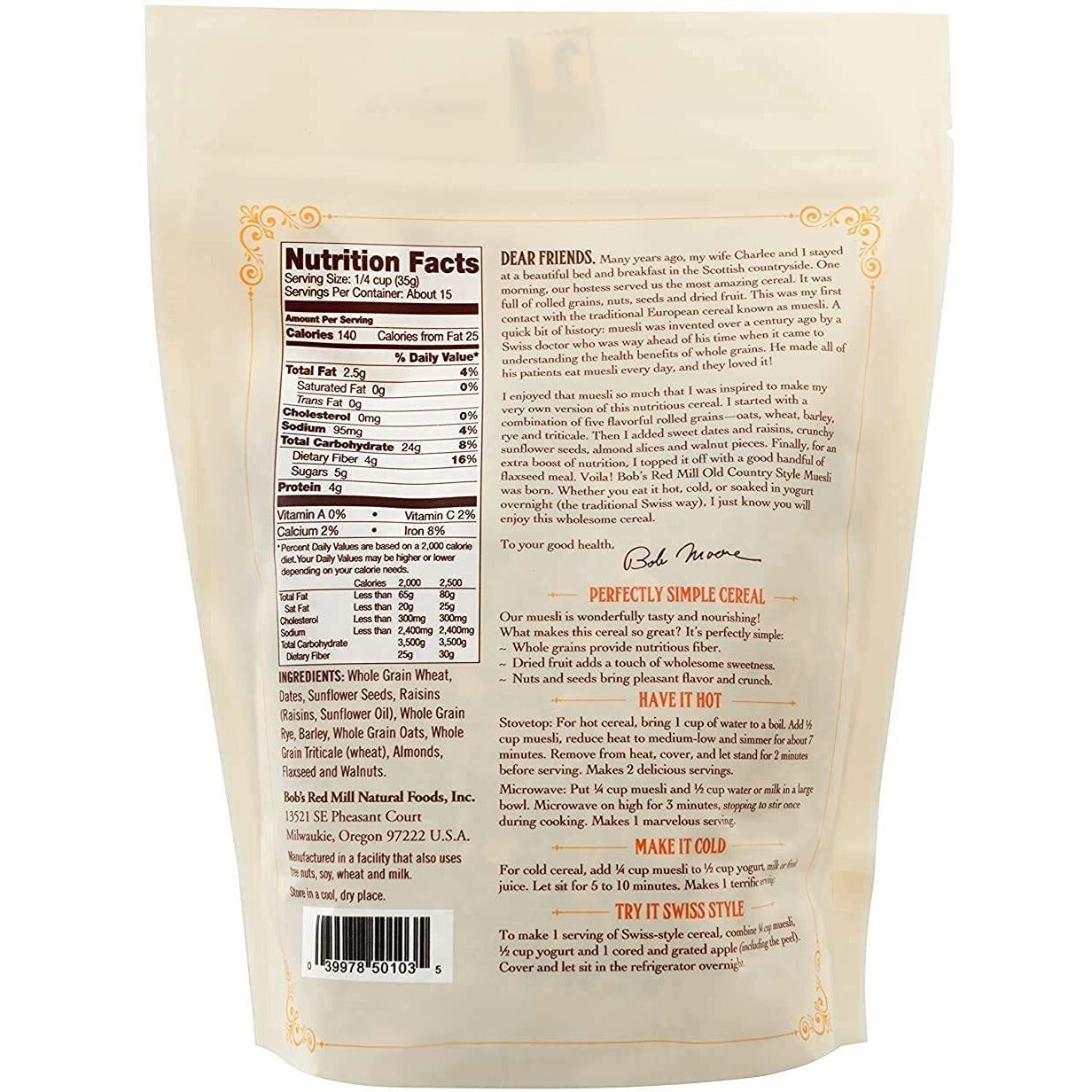 Bob's Red Mill Muesli (2X18 Oz.)