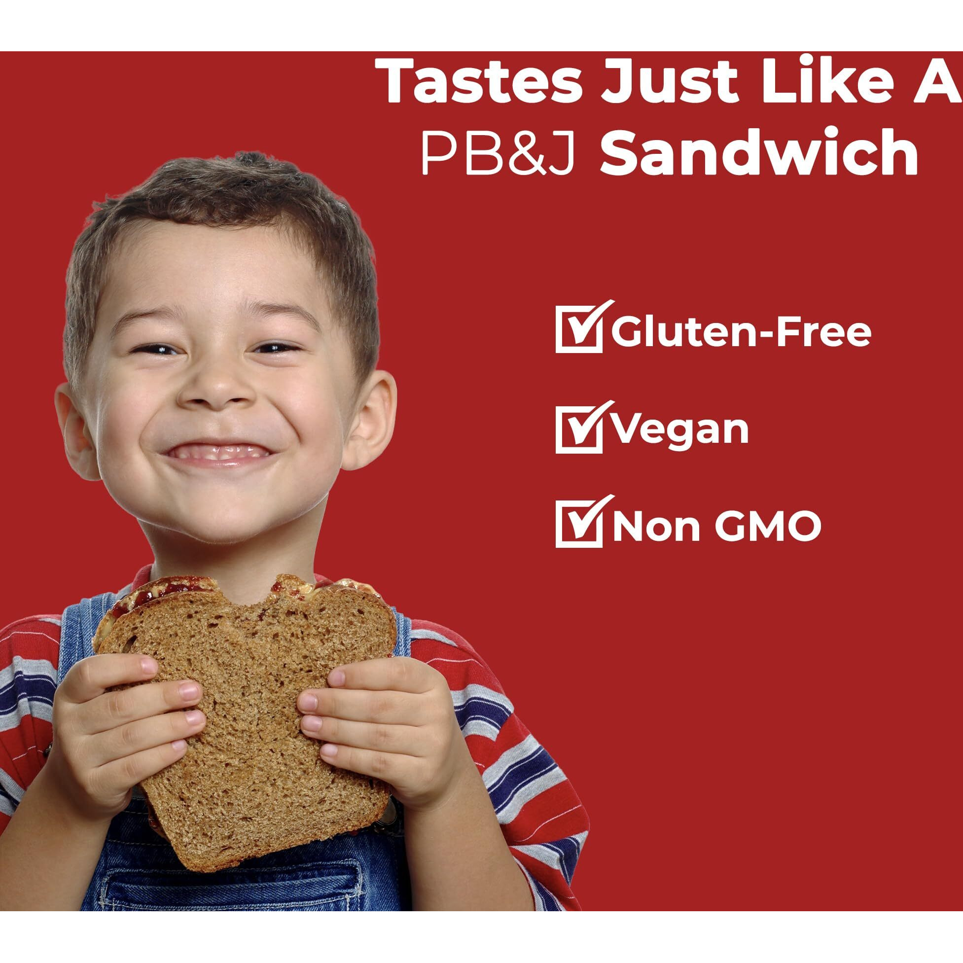 Betty Lou's Pb&J Bars | Peanut Butter & Strawberry Snack Bars | Gluten Free, Vegan, Non Gmo | Deliciously Healthy Snacks | Individually Wrapped, 2 Oz. Each (12 Pack)