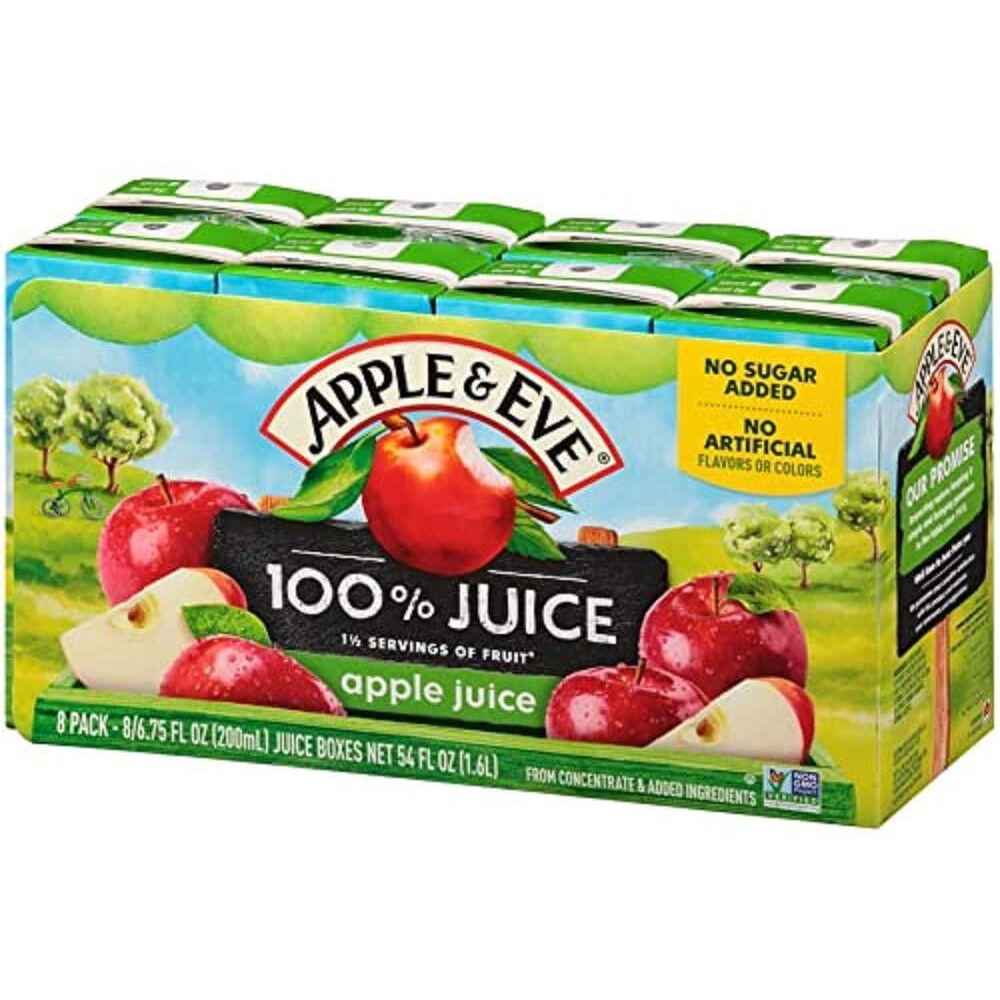 Apple & Eve 100% Juice, Apple, 6.75 Fl Oz (Pack Of 40)